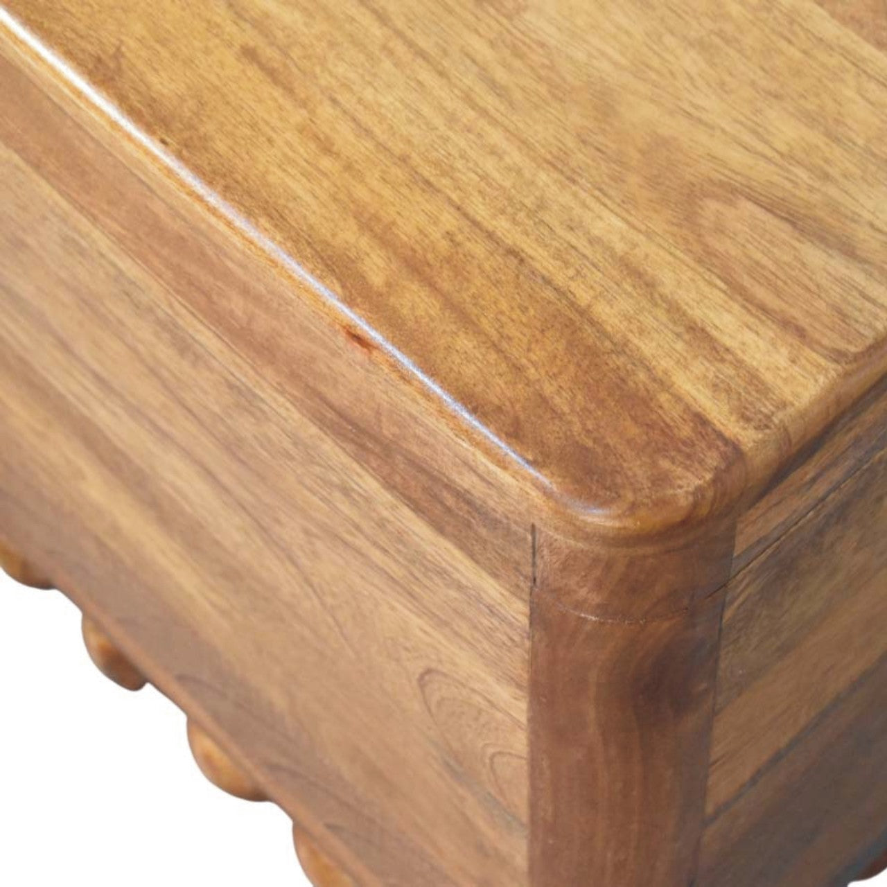 Solid Wood Bola Storage Trunk Bench