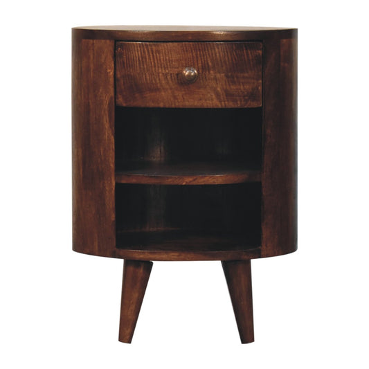 Solid Wood Cortez California Walnut Bedside Table