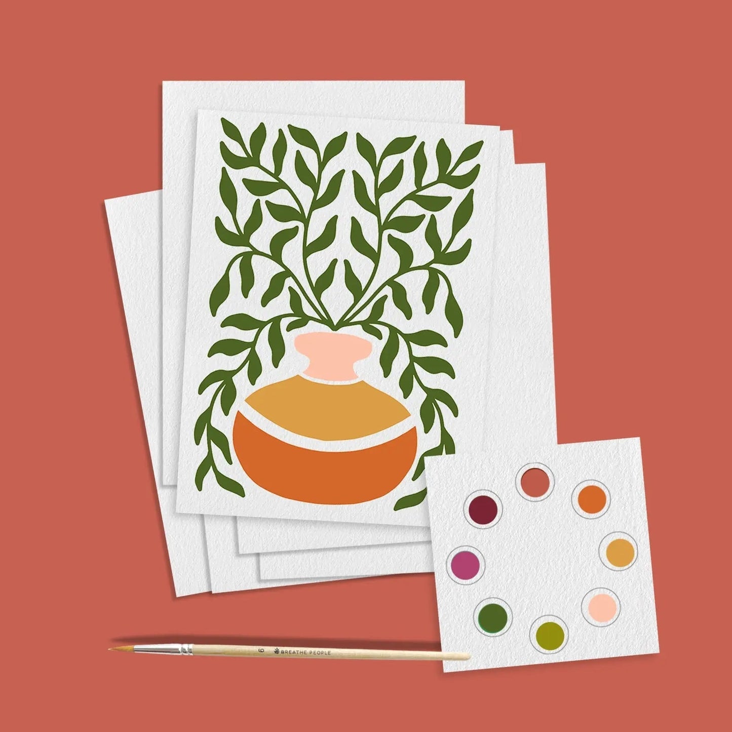 All-in-One Watercolor Art Prints + Postcards: Abstract Botanicals