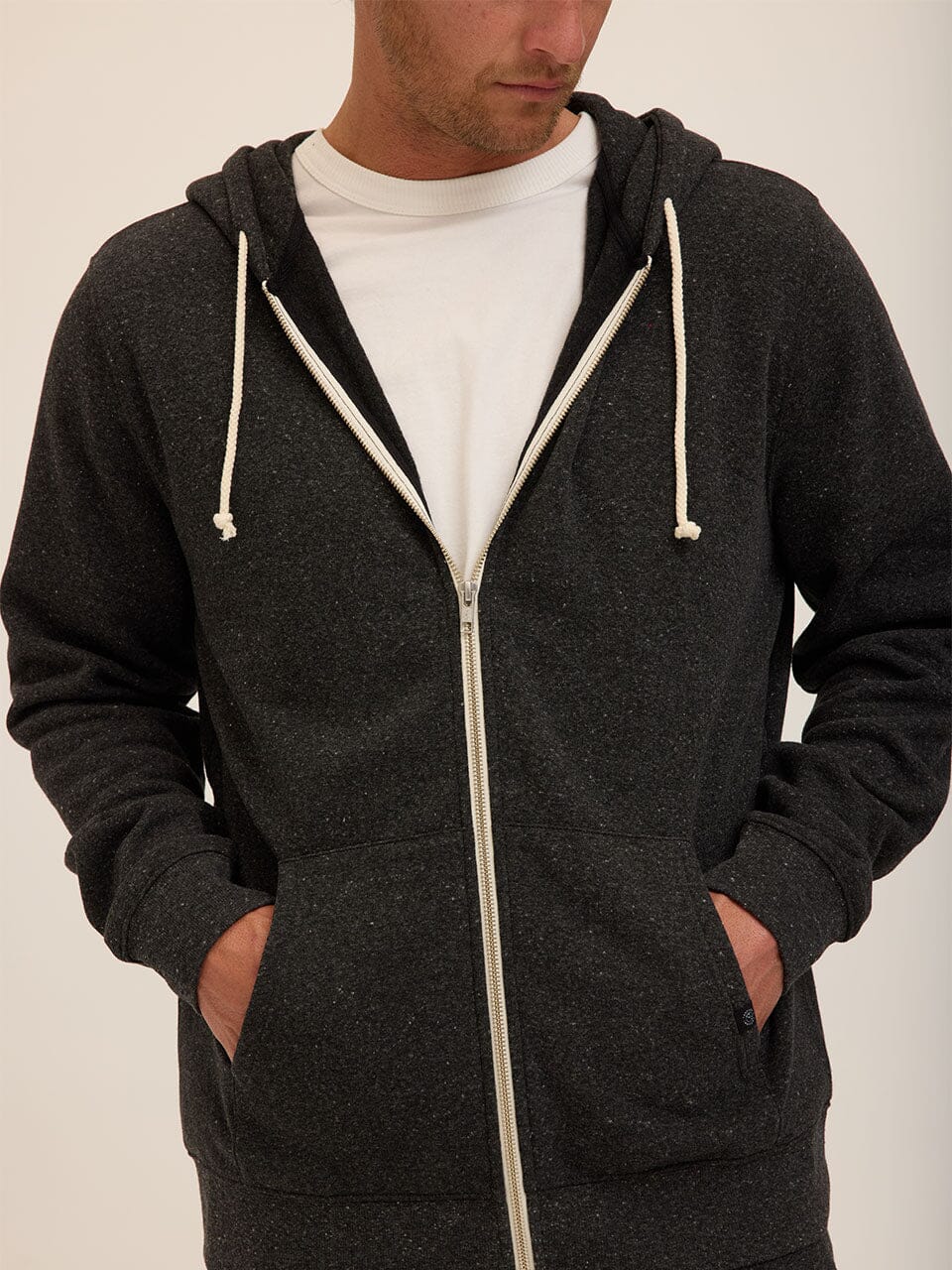 Triblend Zip Fleece Hoodie