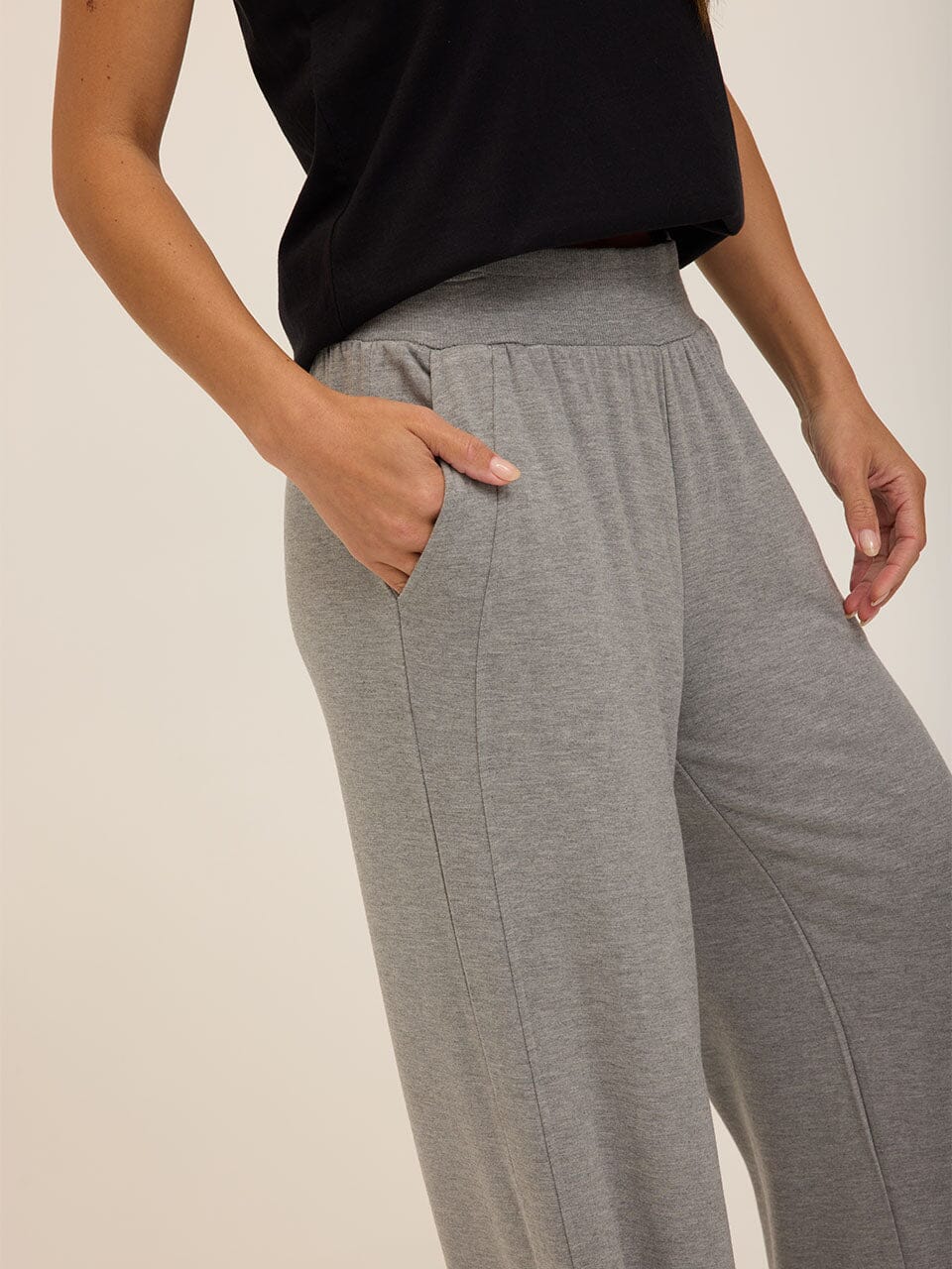 Esmeralda Feather Fleece Wide Leg Pant