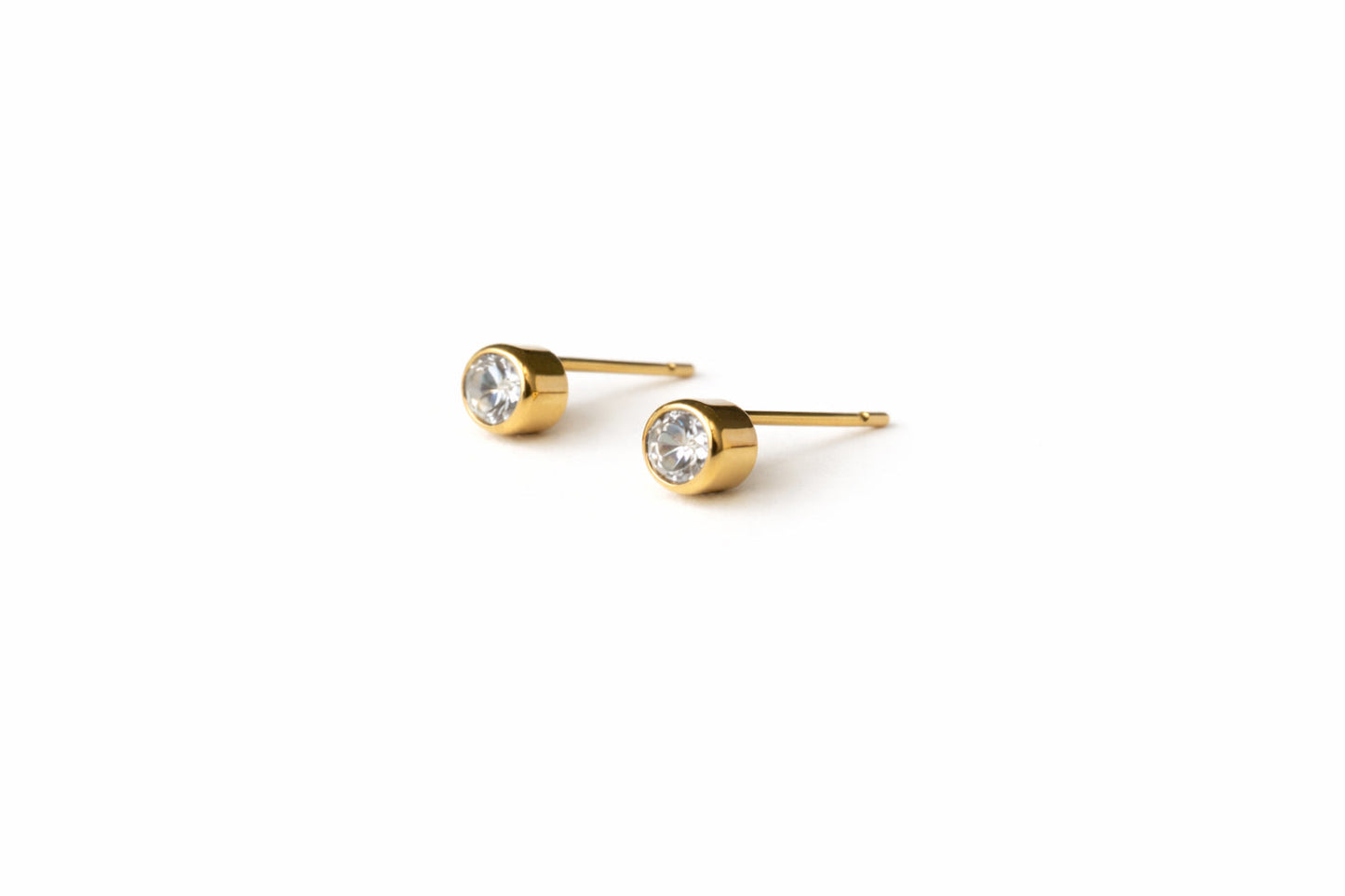 Aster Bezel Studs | Gold Fill