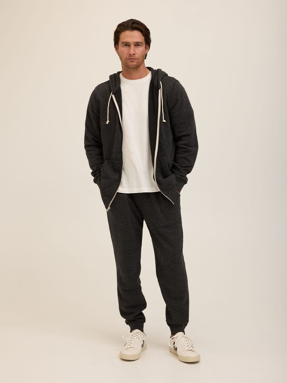 Triblend Zip Fleece Hoodie