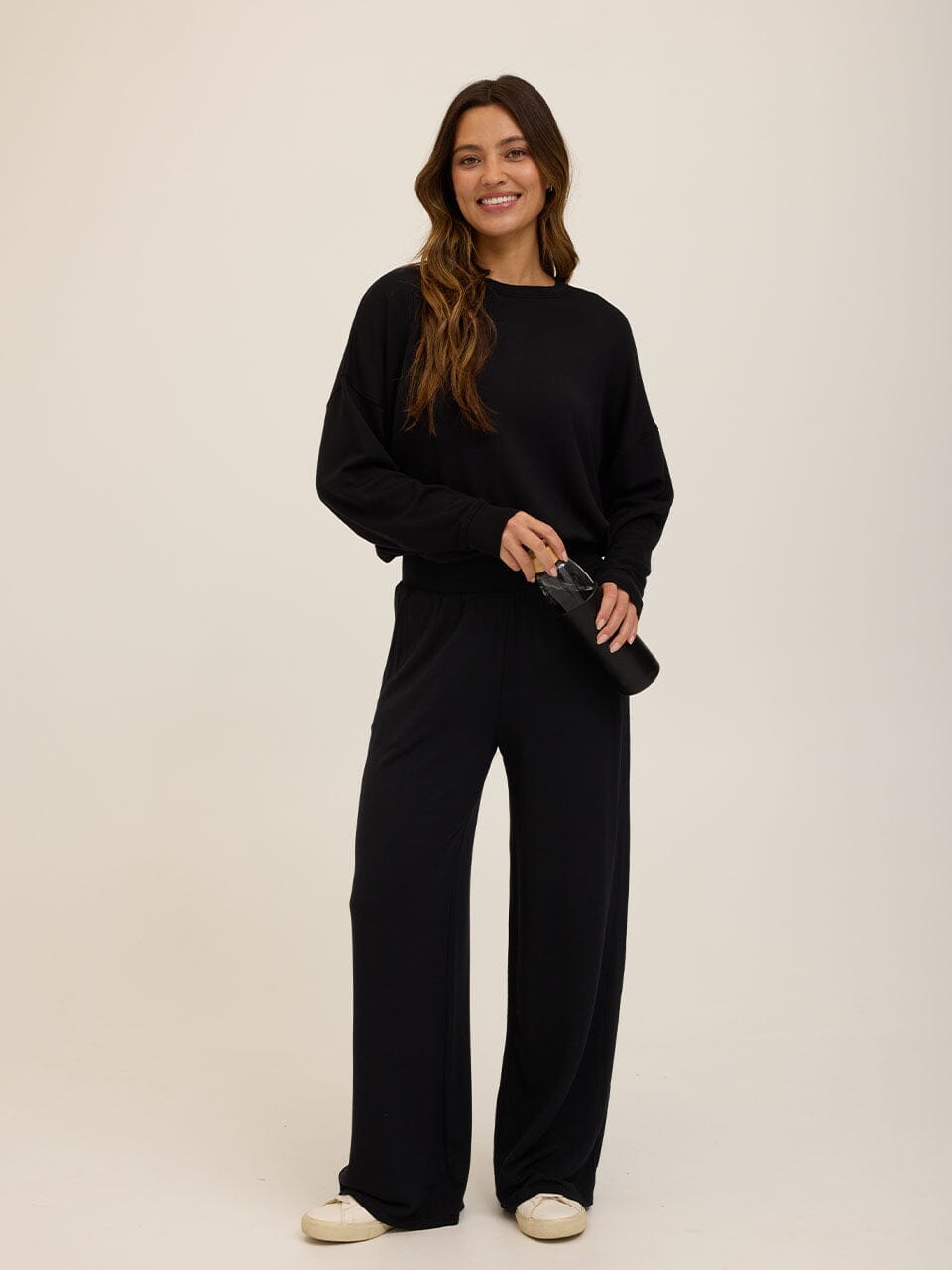 Esmeralda Feather Fleece Wide Leg Pant