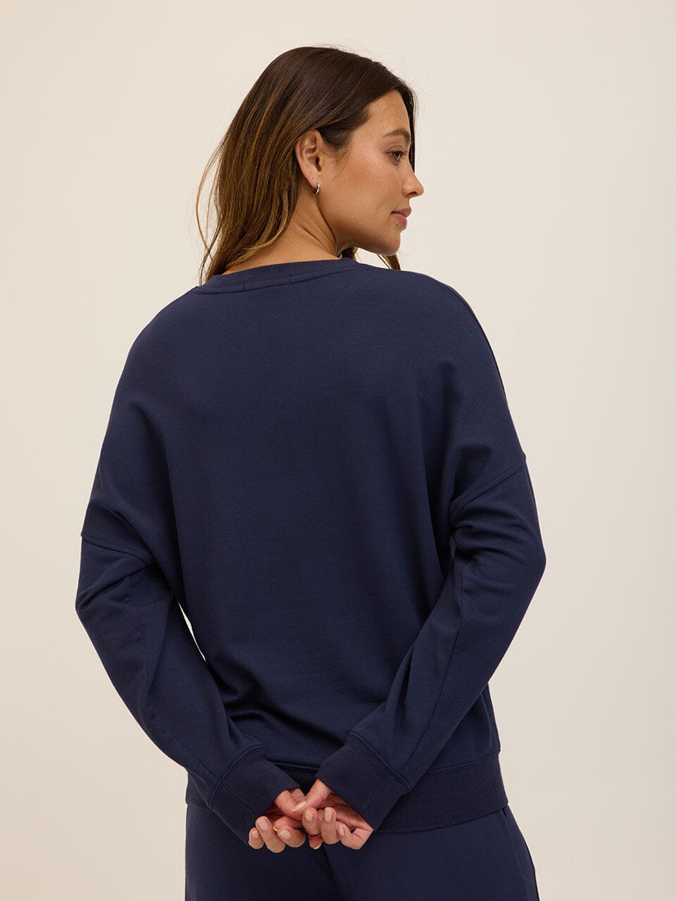 Cathy Boyfriend Feather Fleece Pullover