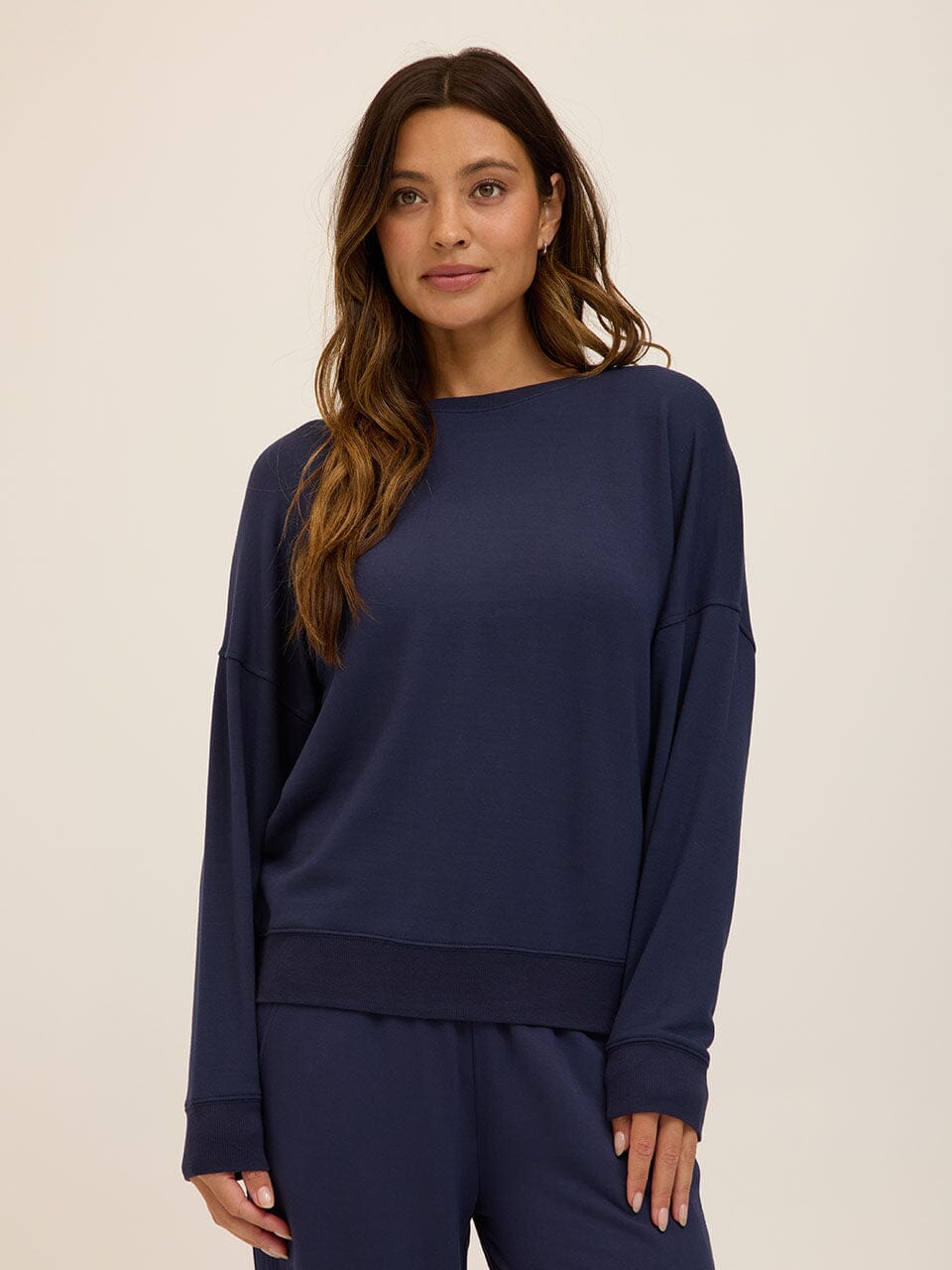 Cathy Boyfriend Feather Fleece Pullover