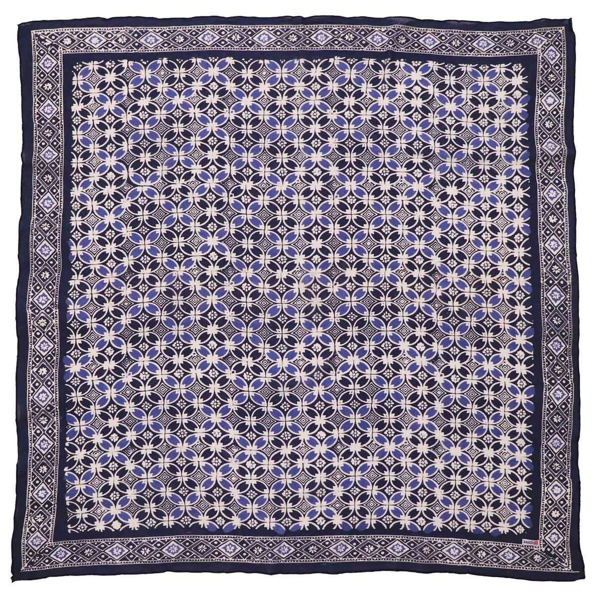 Large 39" Hand Dyed Batik Bandana Charcoal Gray, Size XL Scarf, Oversized
