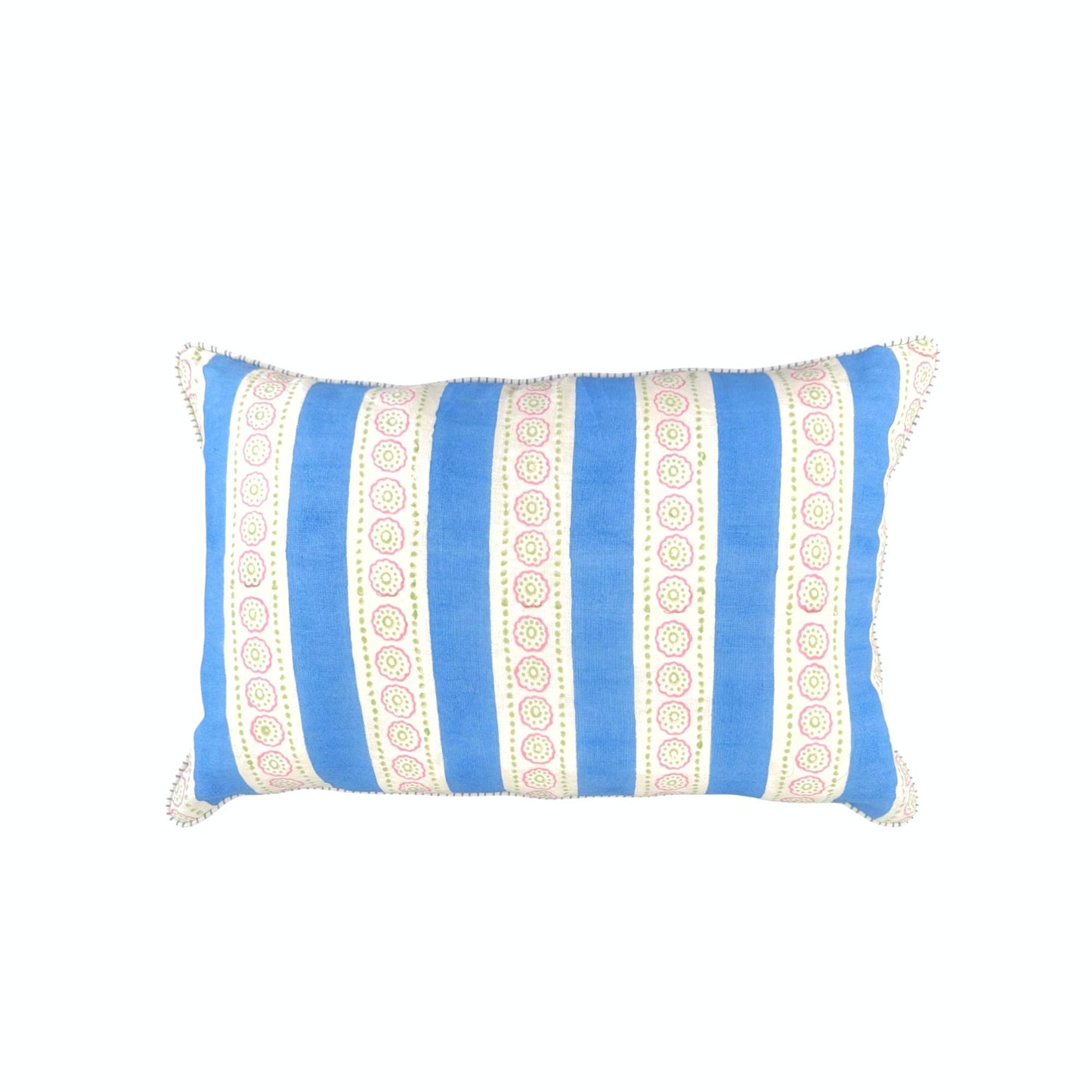 Malhaar Linen Pillow Cover - Blue