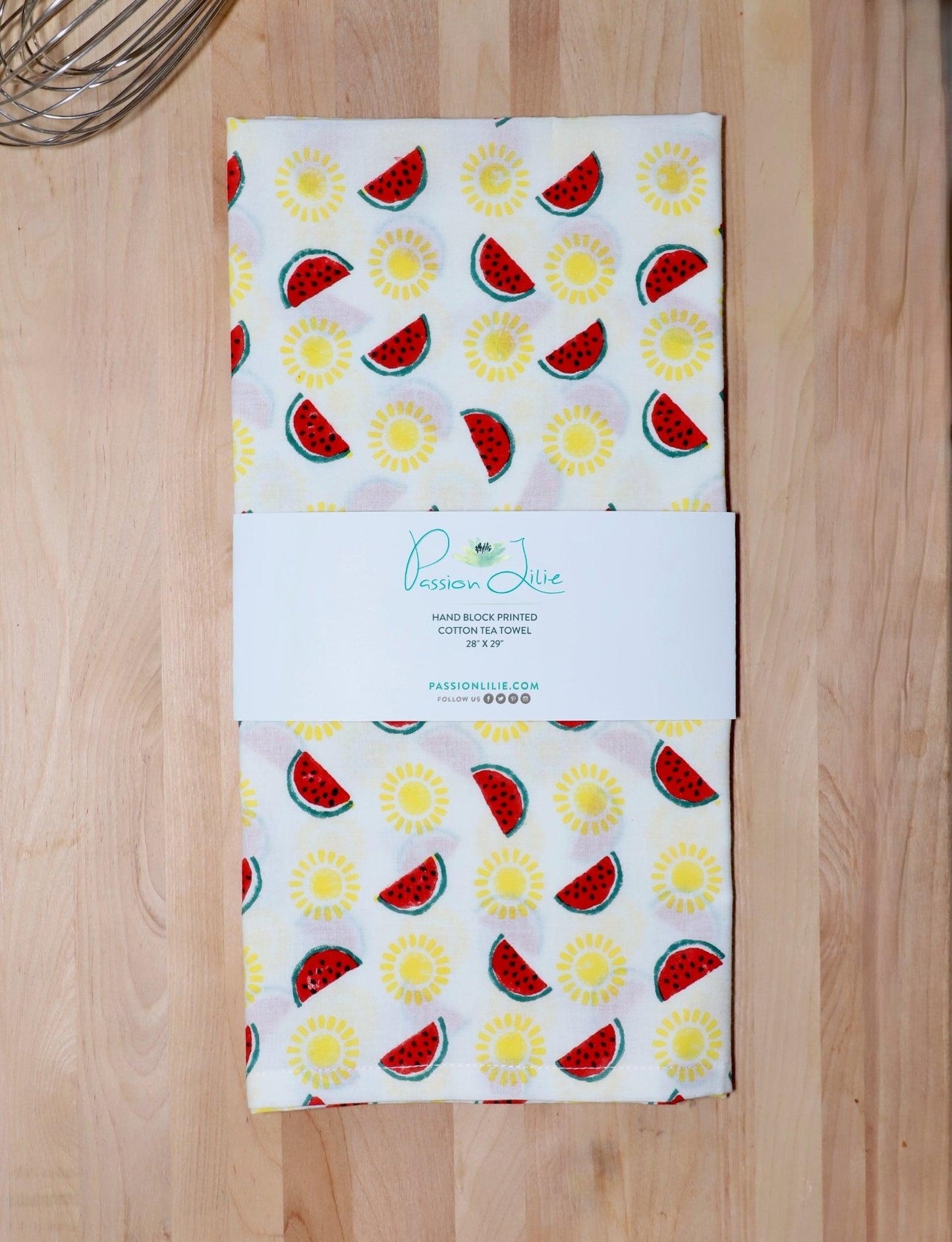 S/2 Watermelon & Sun Cotton Tea Towel