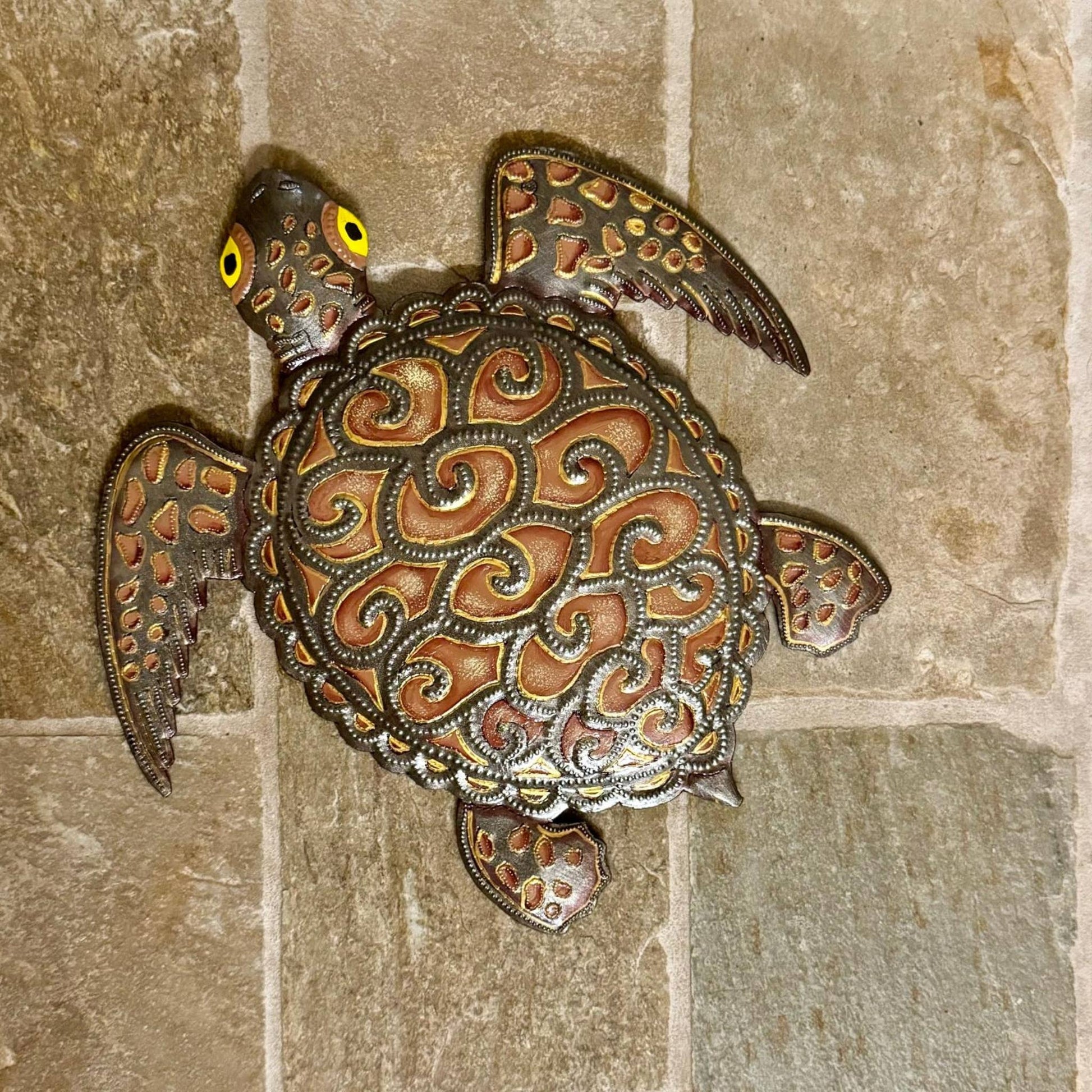 Painted Turtle 11.5"  Wall Hanging Art from Haiti