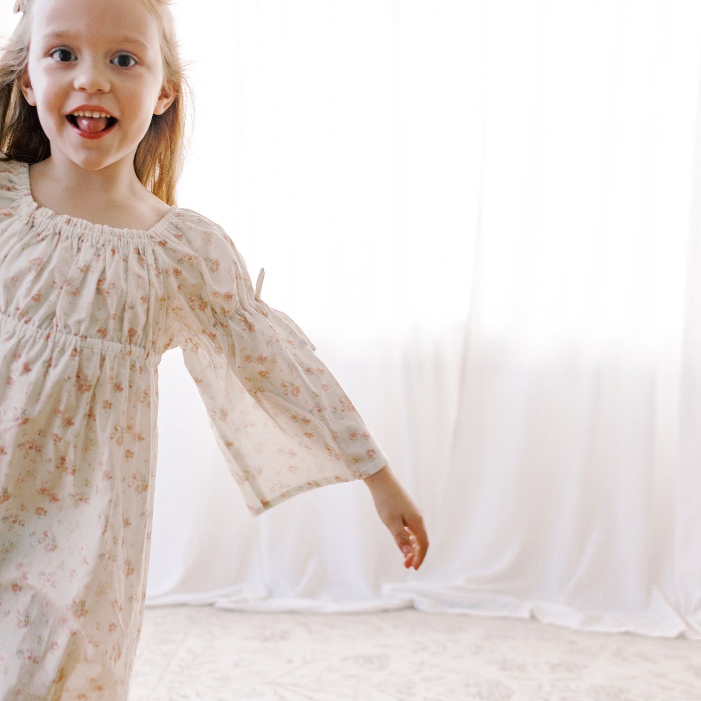 Kennedi Dress | Spring Petal |Bell Sleeve