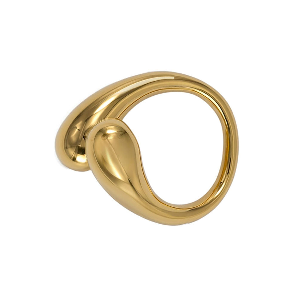 Adjustable Teardrop Wrap Ring | Sana Unisex Open Brass Ring