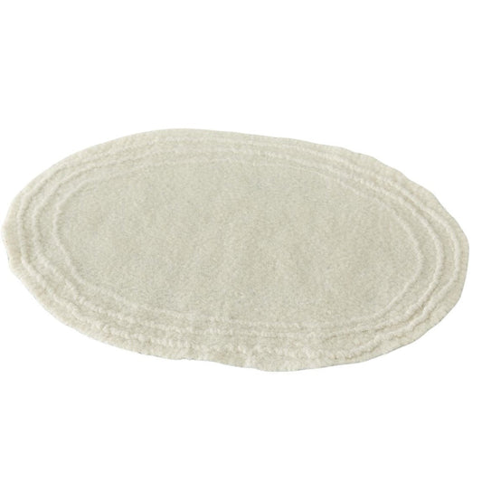 Ivory White Merino Wool Oval Placemat