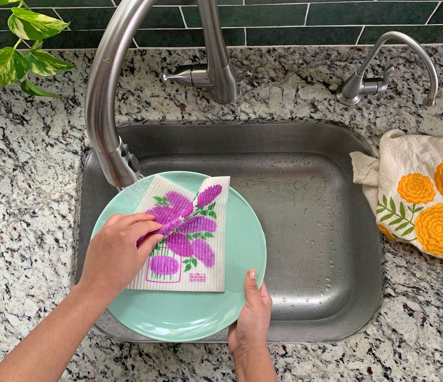 Edible Flowers - Sponge Cloth Set of 3