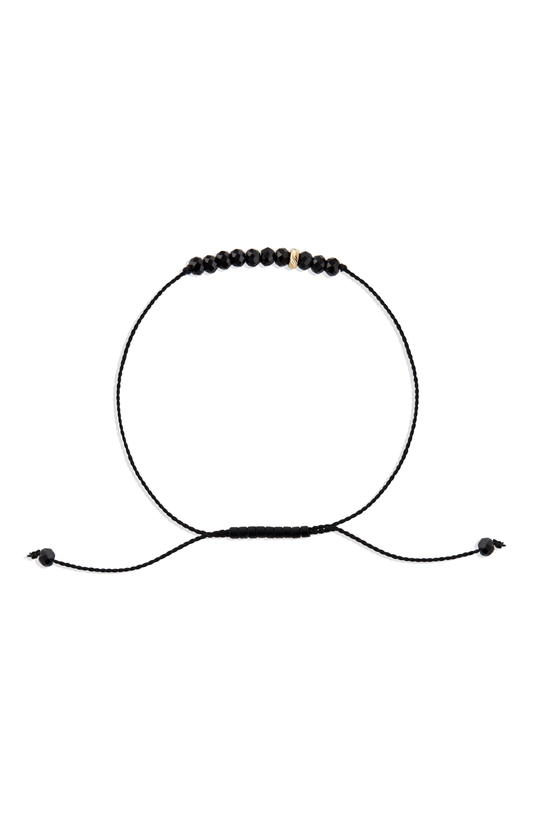 The Energy Project Bracelet – Protection With Black Tourmaline & Solid 14K Gold Bead