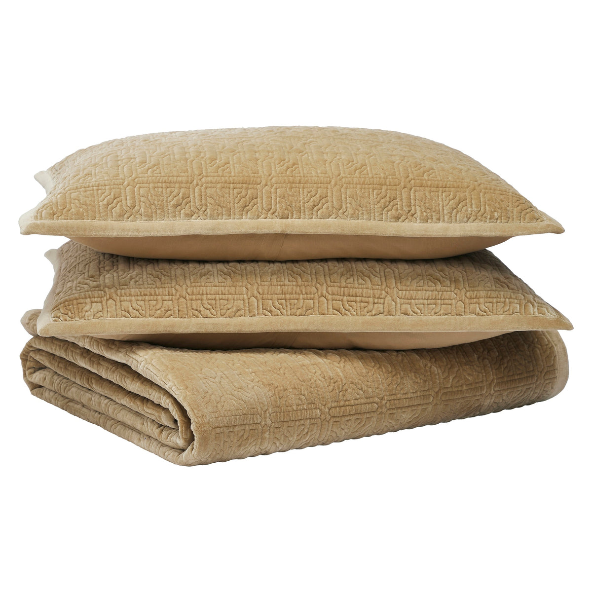 Duke Geometric Cotton Velvet Quilt Sham