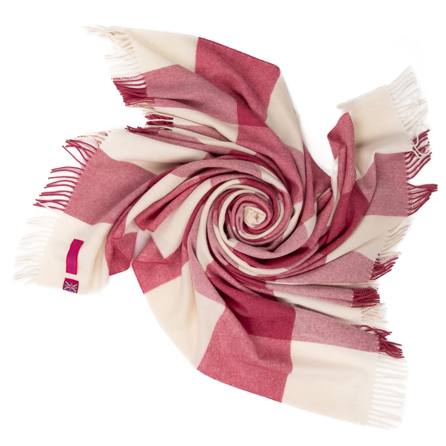 Southampton Home Merino Wool Throw – Block Pink
