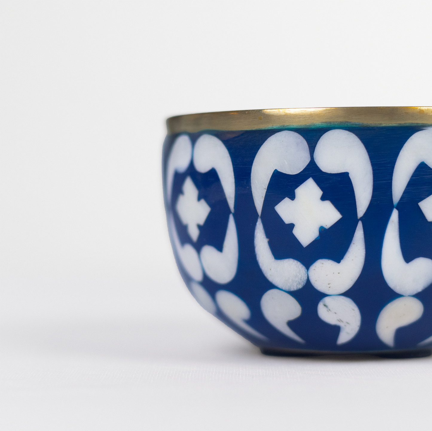 S/2 Lattice Blue Trinket Bowl & Tray Gift Box Set
