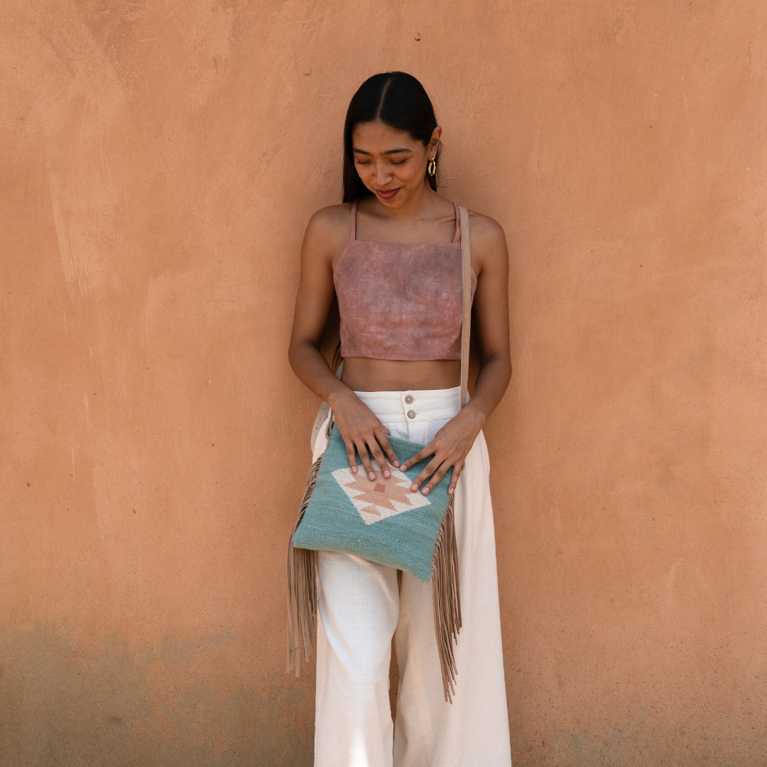 Flor de Cielo Fringe Crossbody