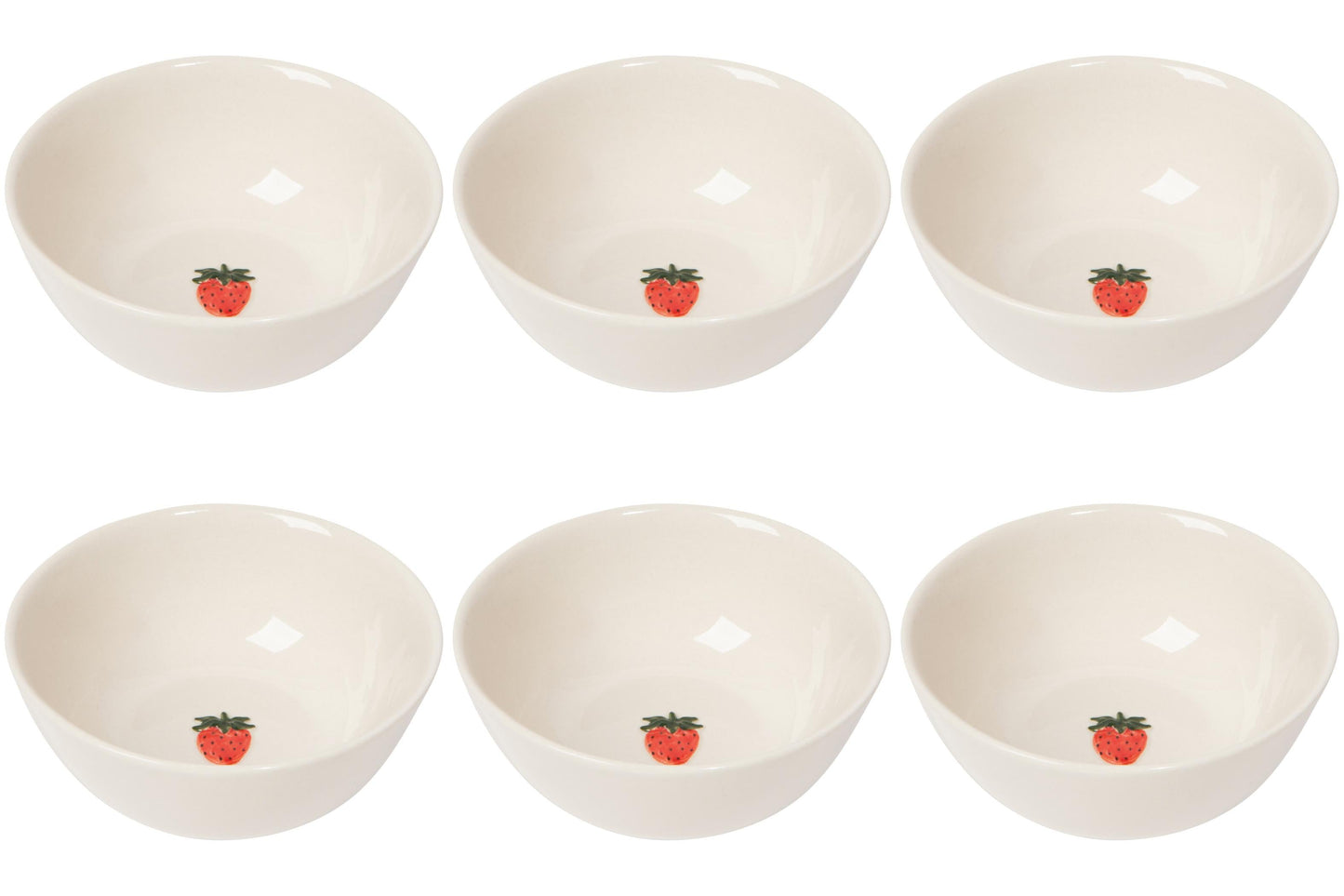 Set of 6 Bowl Petite Motif Strawberry