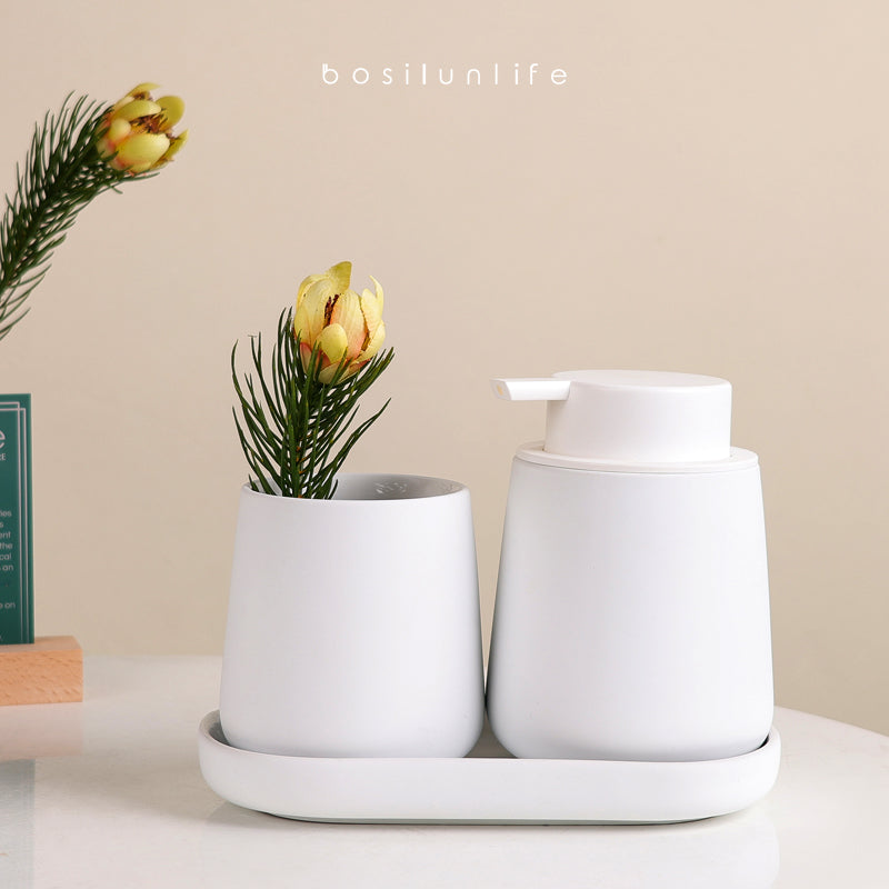 Rubber Paint Liquid Bathroom Accessories Set Sustainable Ceramic