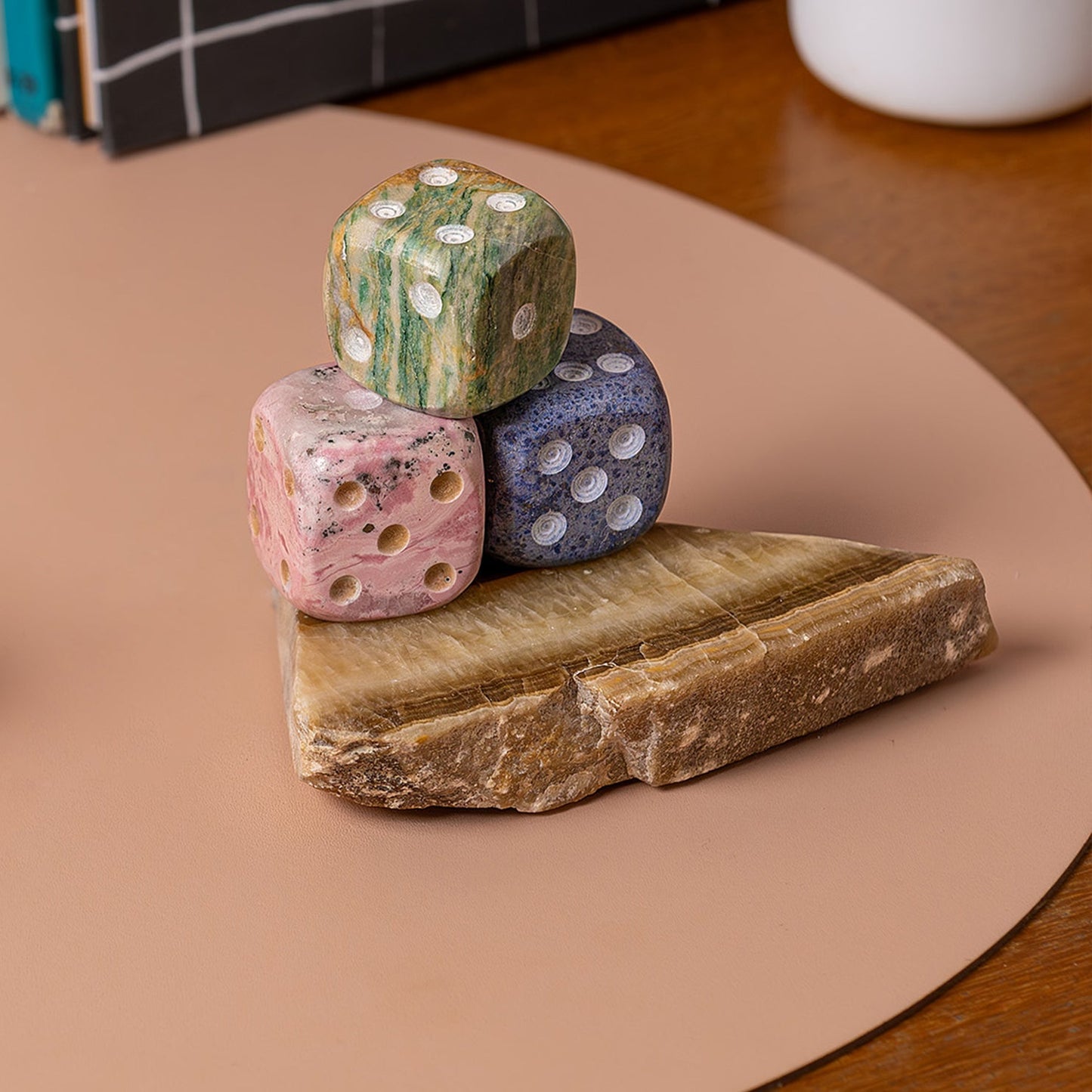 Giant gemstone Dice - set of Four