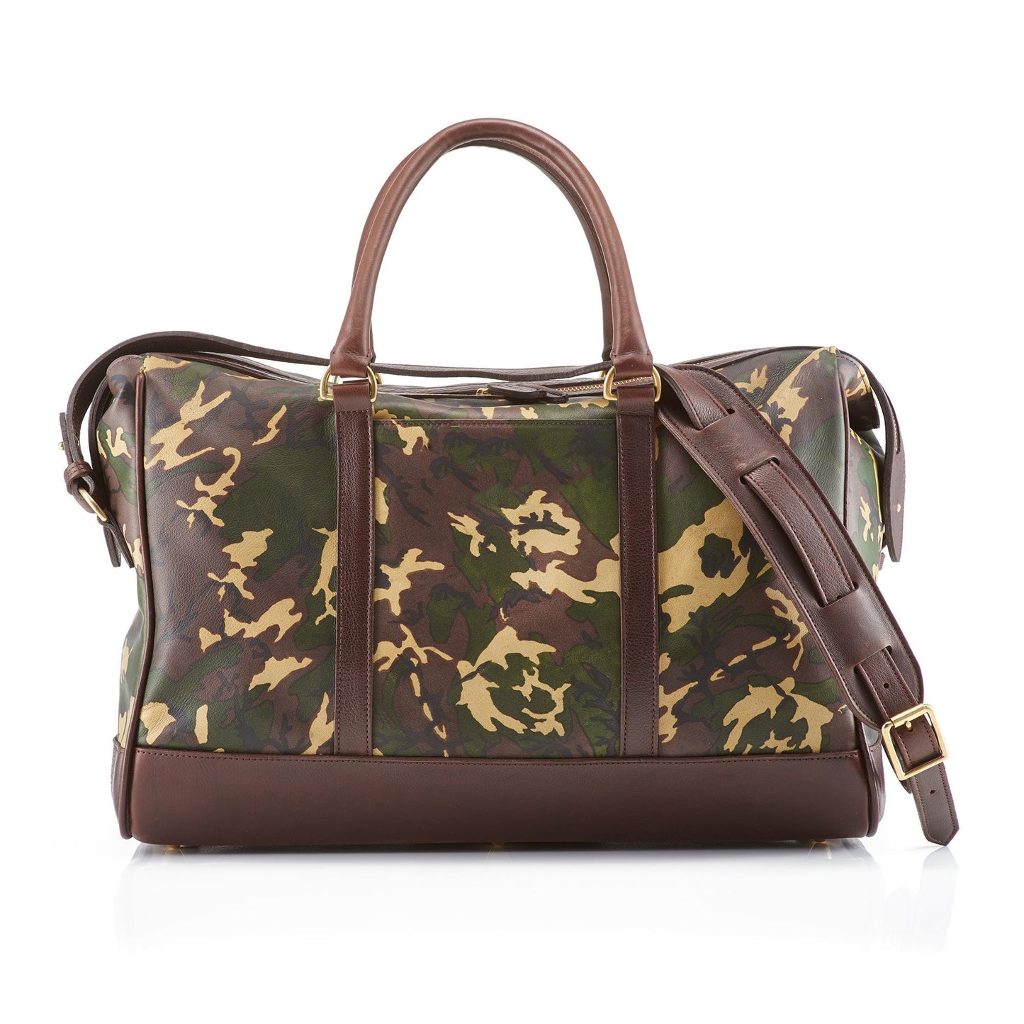 Wanderlust Leather Weekender - Tan Camo