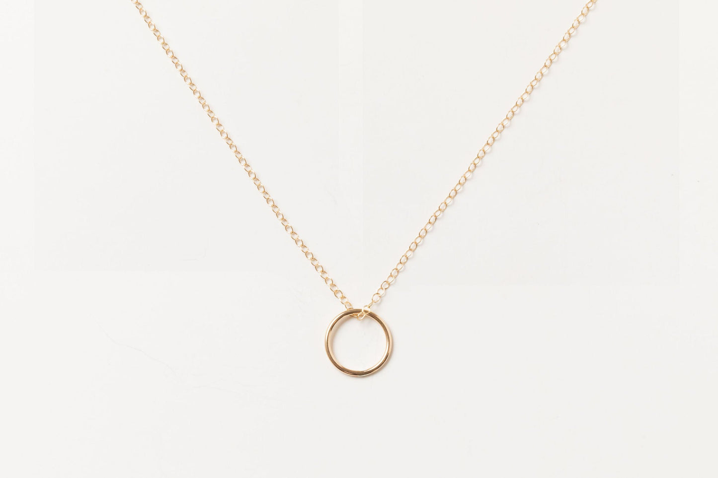 Sol Circle Pendant Necklace | Gold Fill