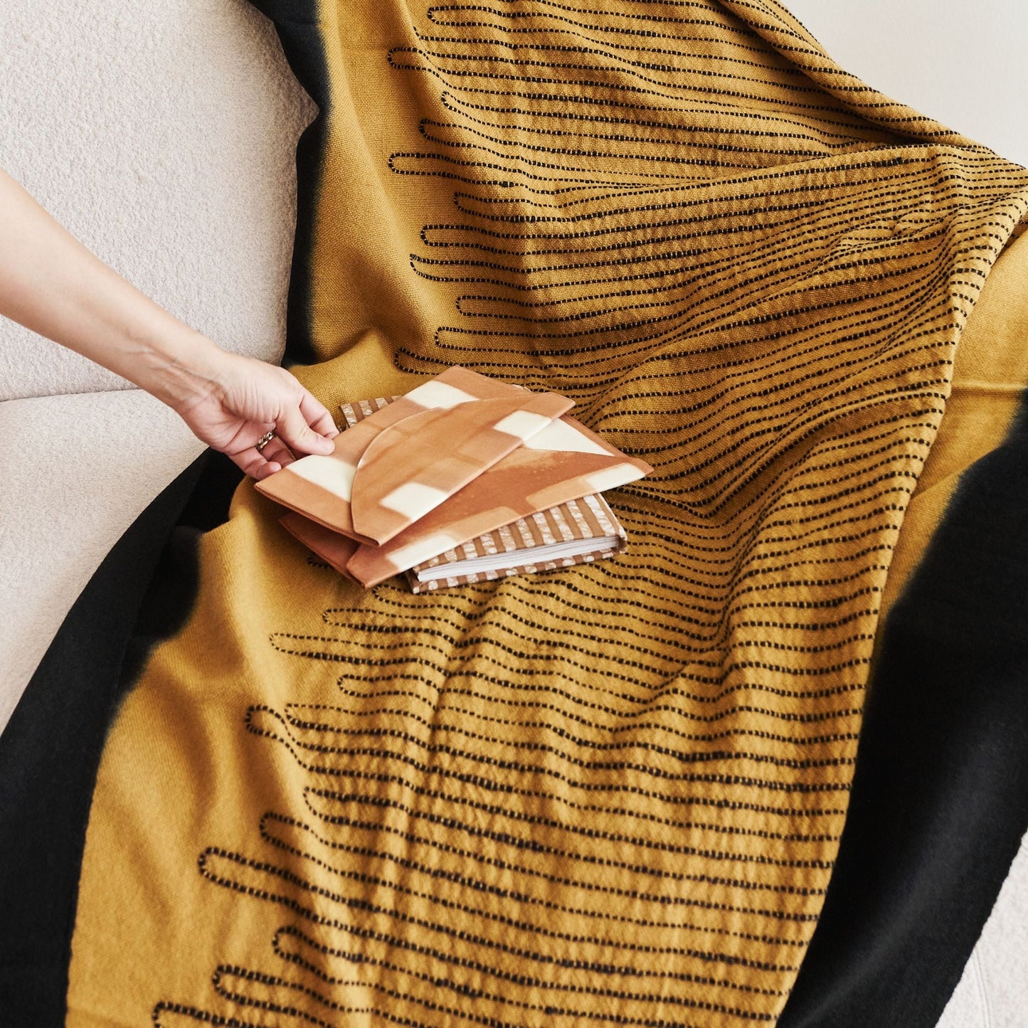 Handwoven Topaz Brown Myrtle Drift Merino Throw