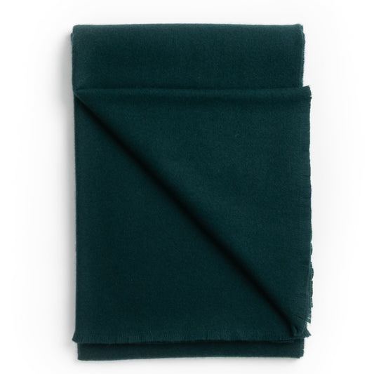Luxury Cashmere Throw - Forest Green