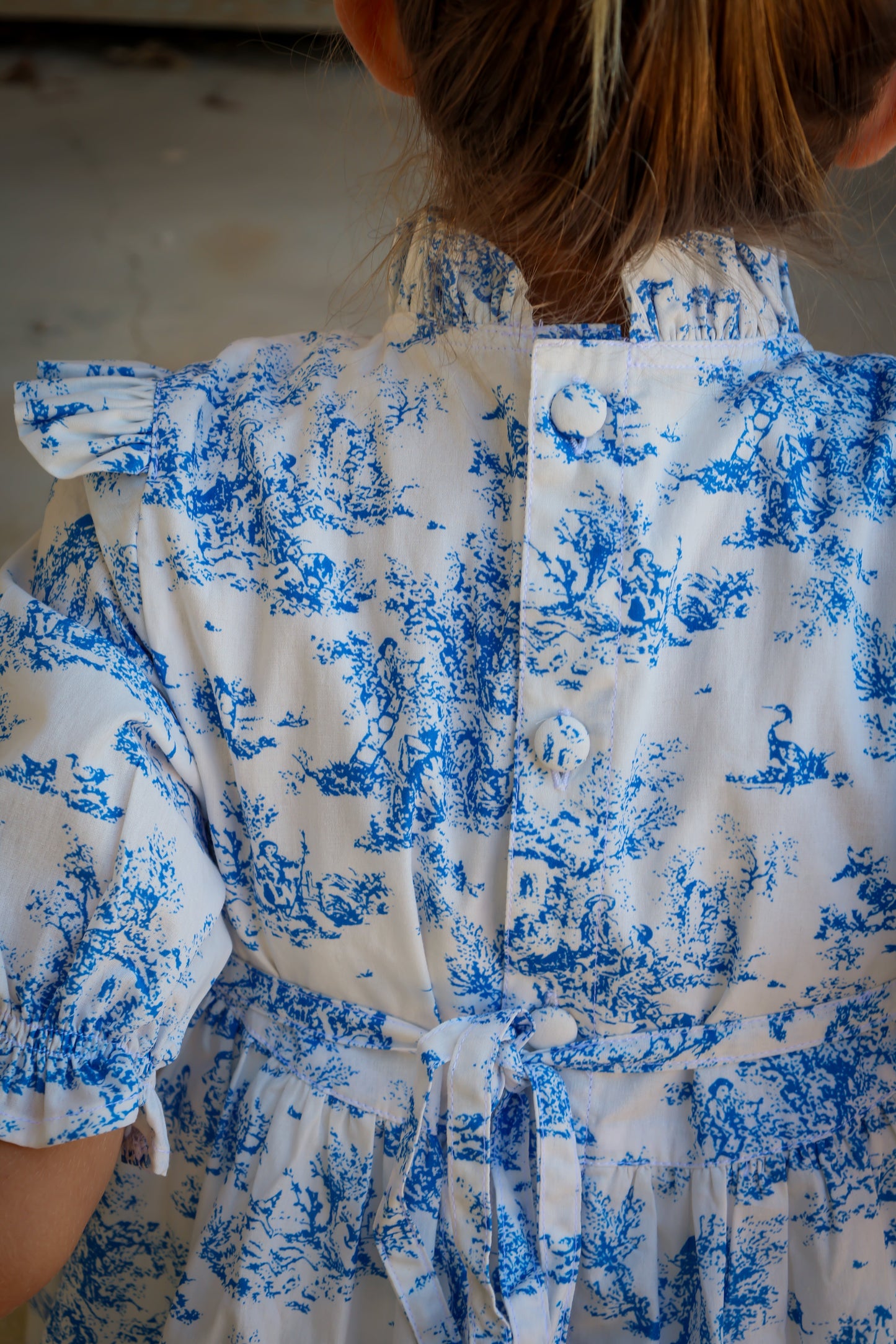 Aoki Dress-Blue Toile