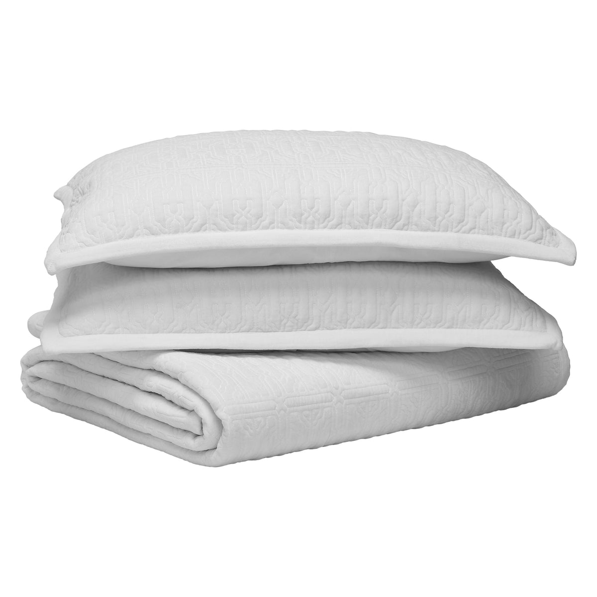 Duke Geometric Cotton Velvet Quilt Sham