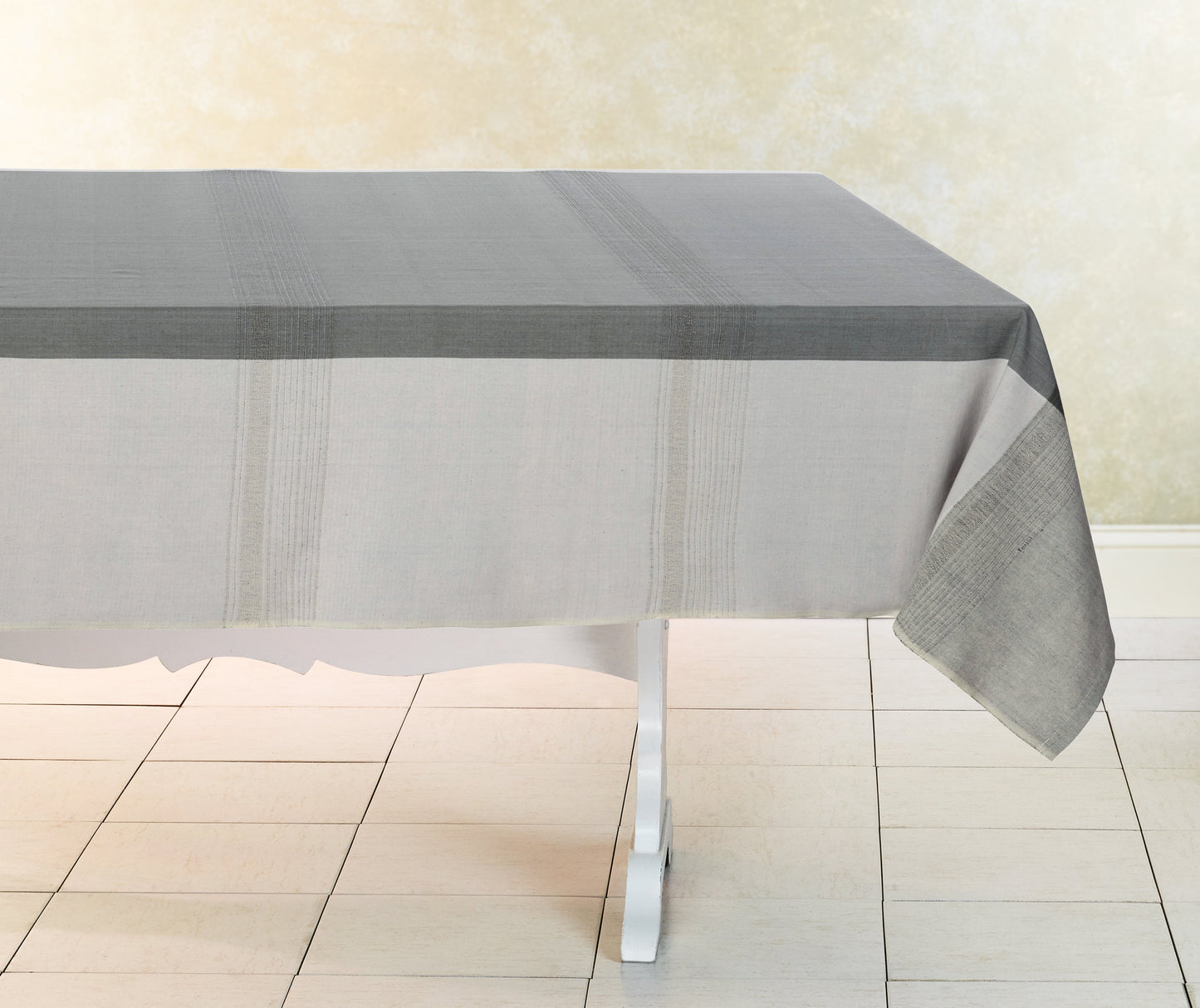 Handwoven Cotton Tablecloth | Raised Weave | Fair Trade | ECOLOOM