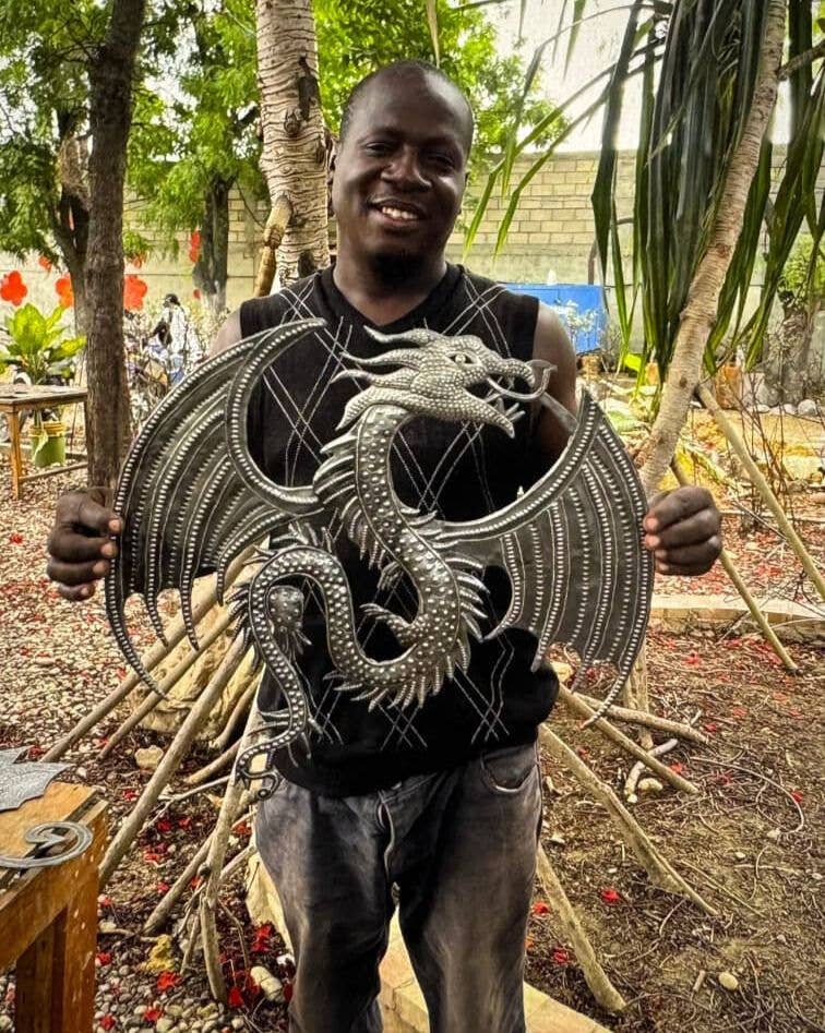 Handmade Haitian Metal Dragon Wall Art – Fair Trade Recycled