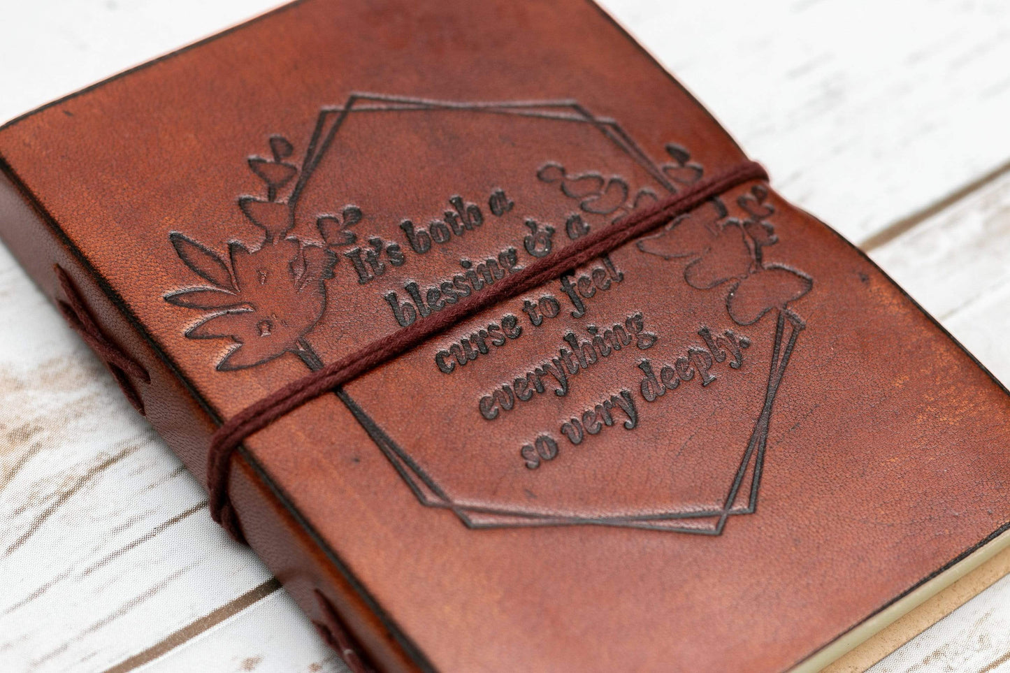 "Feel Deeply" Leather Journal