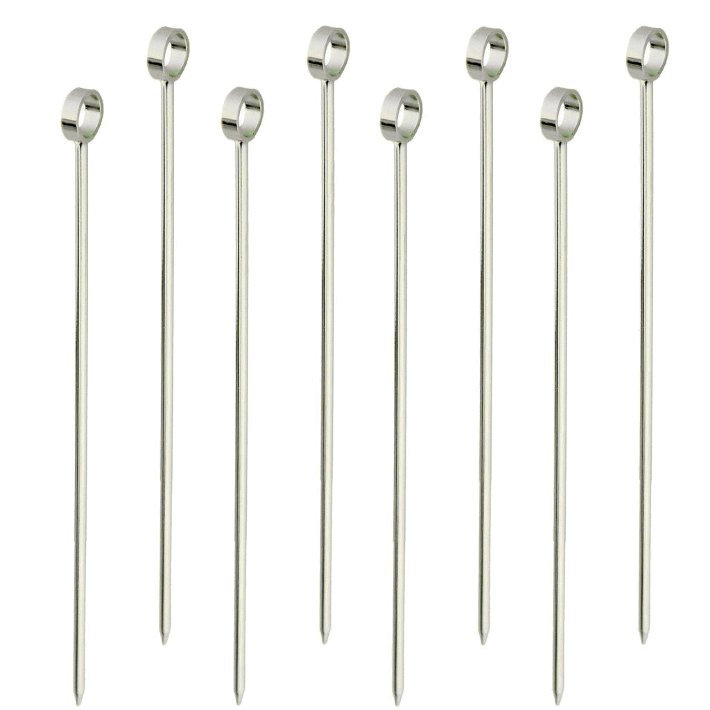 8-Pack Professional XL-Cocktail Picks (Silver)