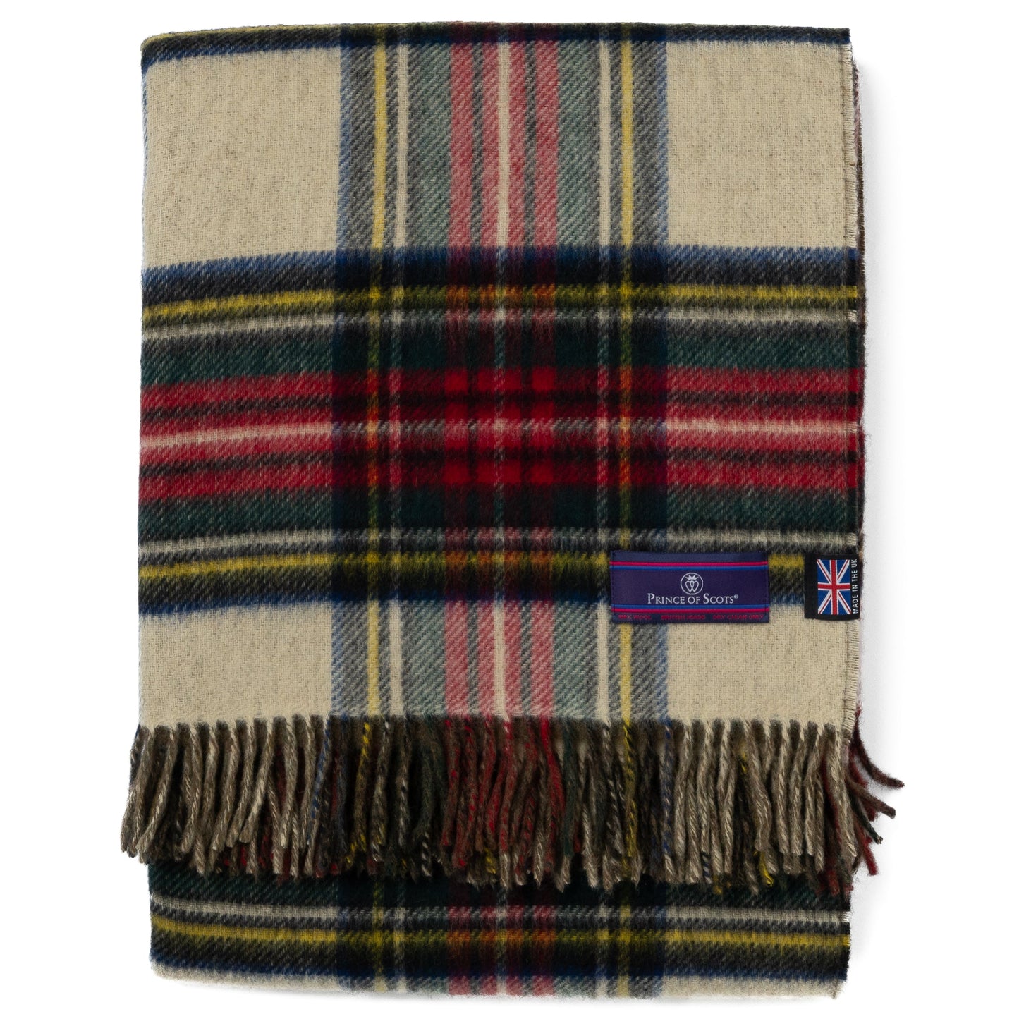 Prince of Scots Double Merino Wool Reversible Throw – Antiqued Dress Stewart Tartan