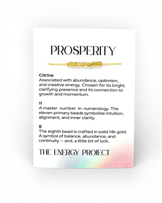 The Energy Project Bracelet – Prosperity With Citrine & Solid 14K Gold Bead