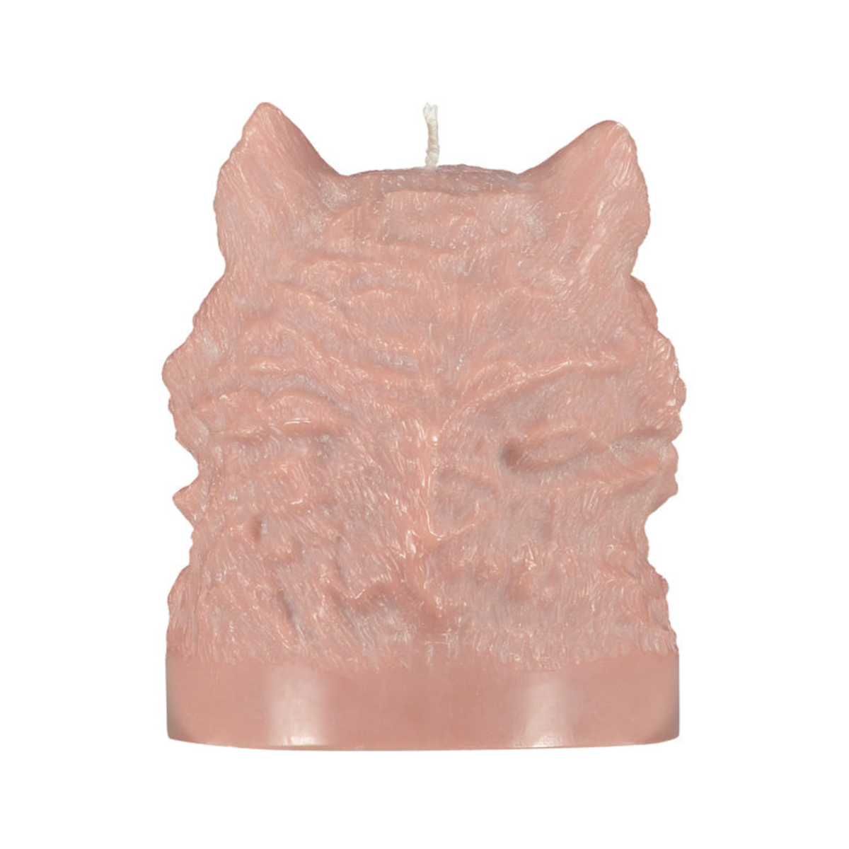 Old Rose Wolf Head Candle