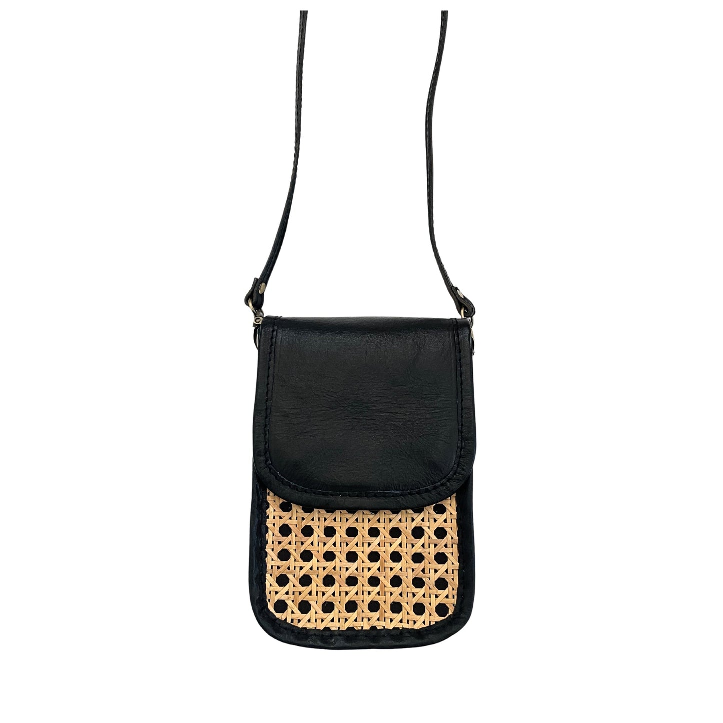 Jessica Cane and Leather Clutch Crossbody