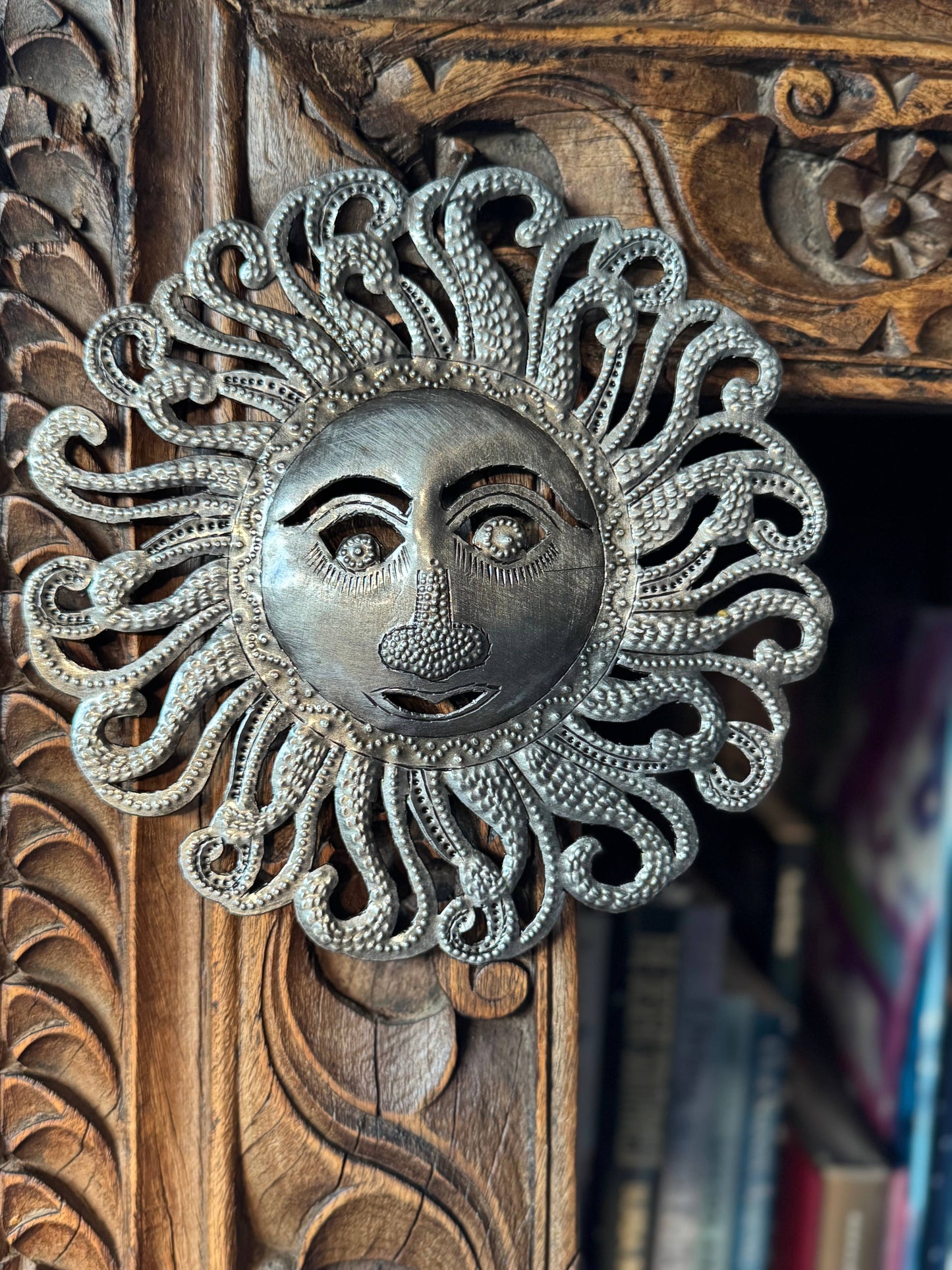 Haitian Metal Sun Wall Art – Happy Face | Fair Trade