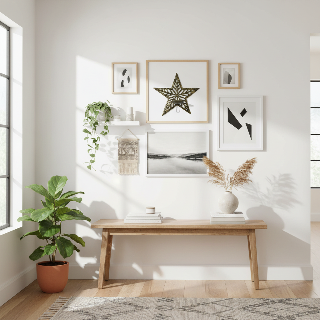 Painted Star Sconce