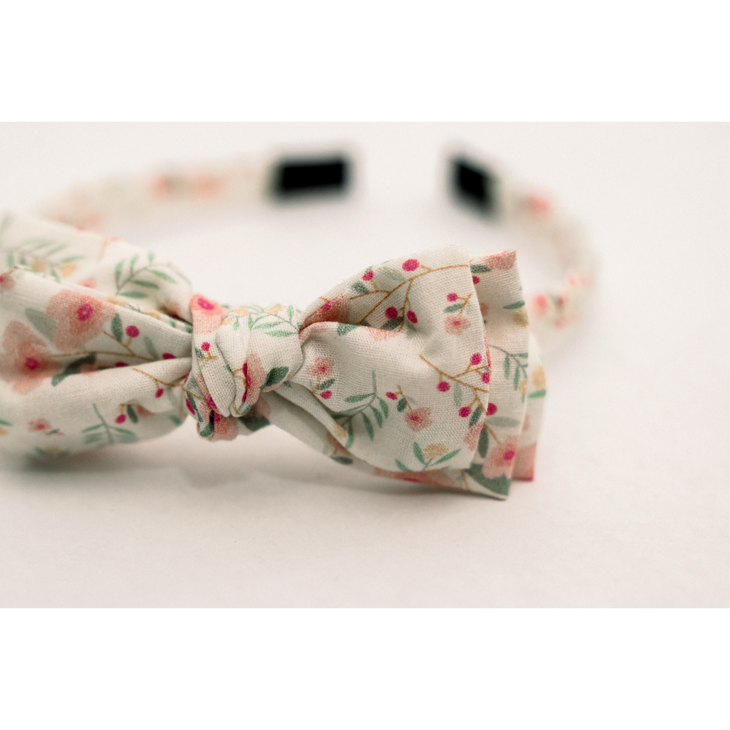 Three Little Bows Headband- Pink Camellia