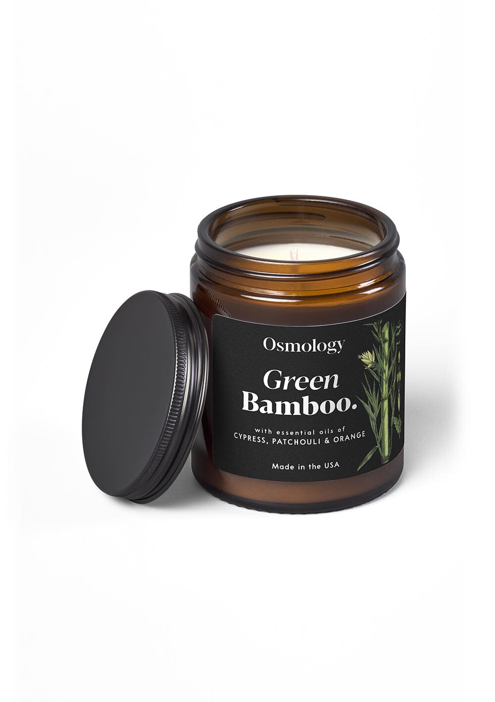 Green Bamboo Scented Jar Candle - Cypress Patchouli and Orange