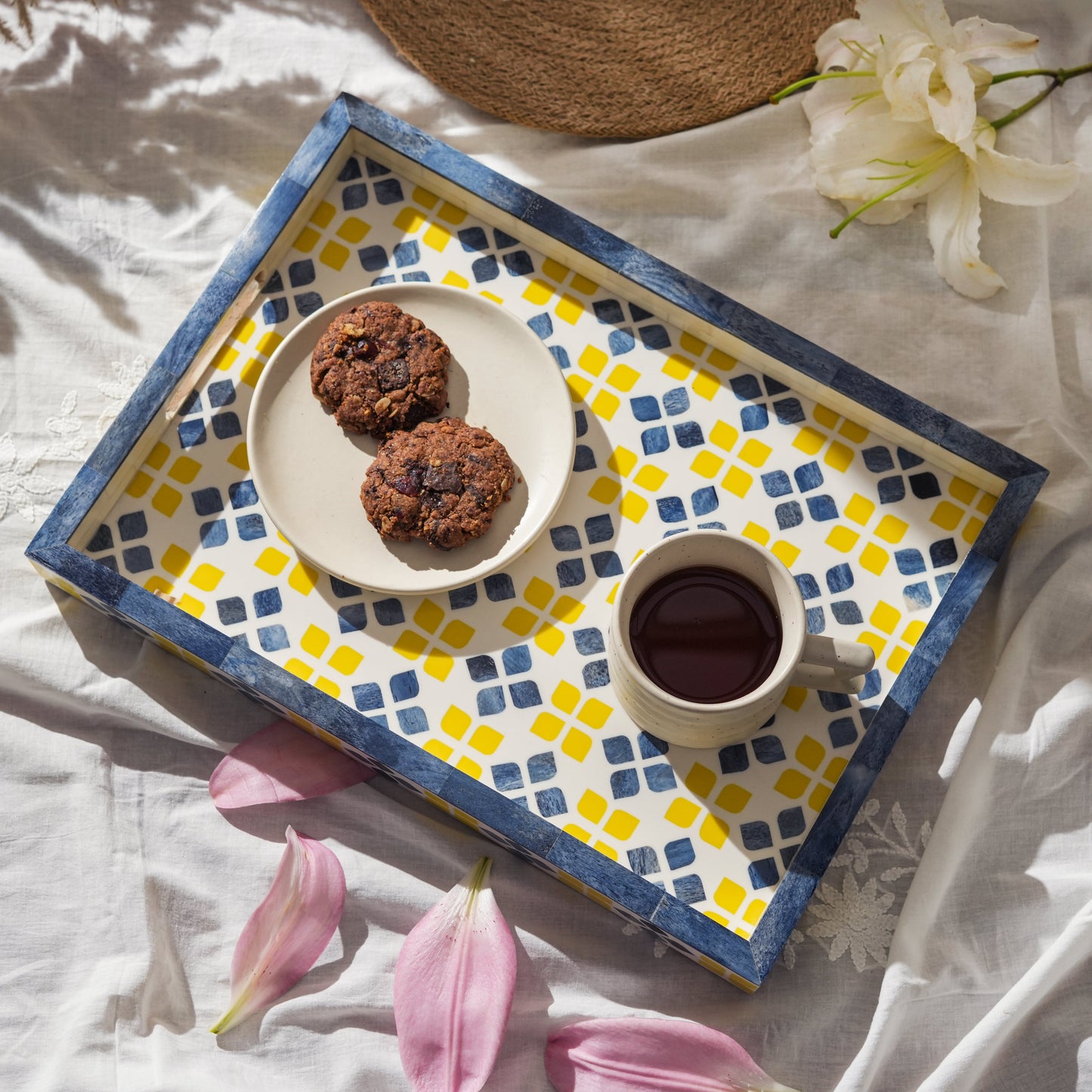 Marigold Mosaic Inlay Serving Tray