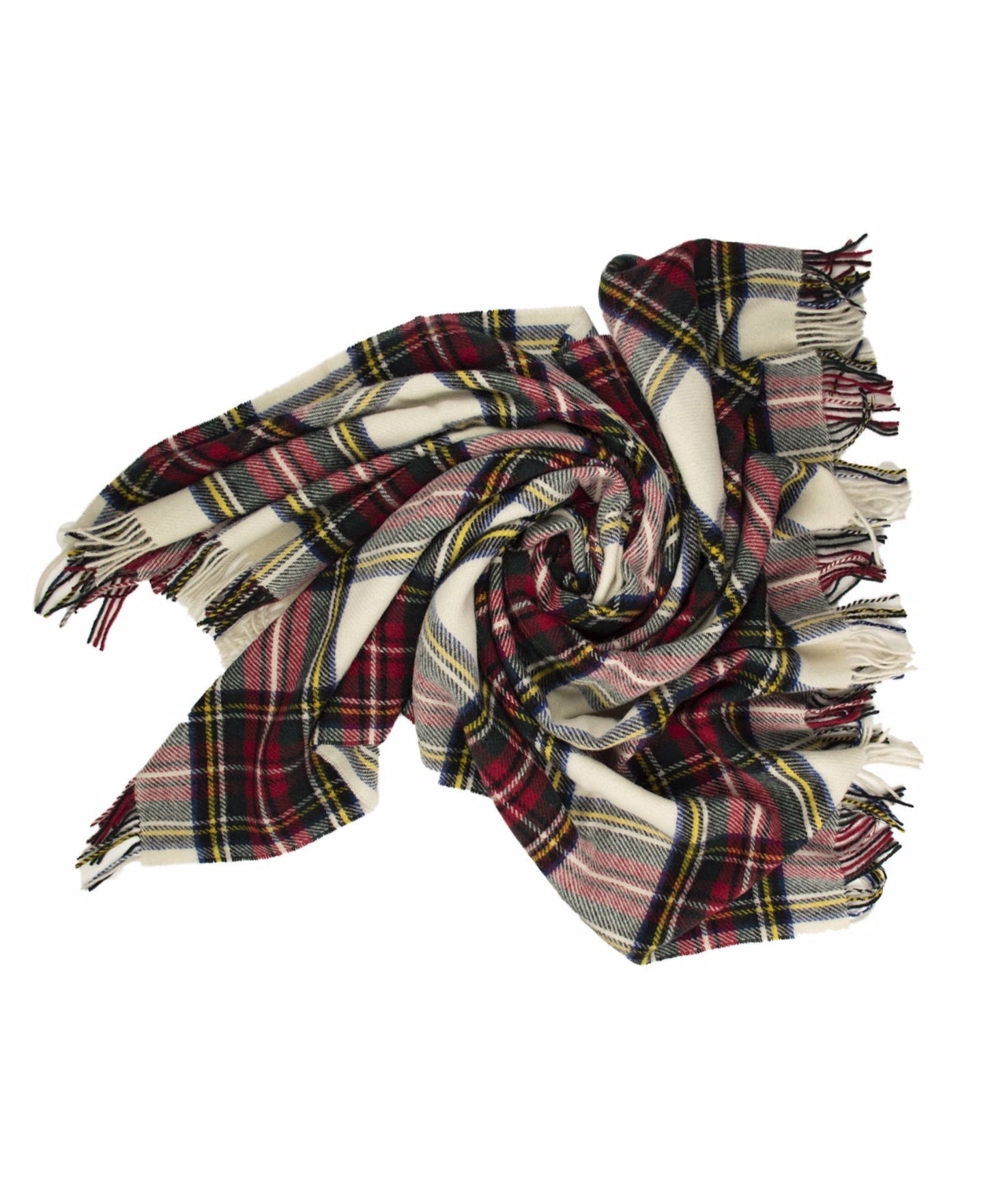 Highland Tartan Tweed Pure 100% Wool Throw ~ Dress Stewart ~