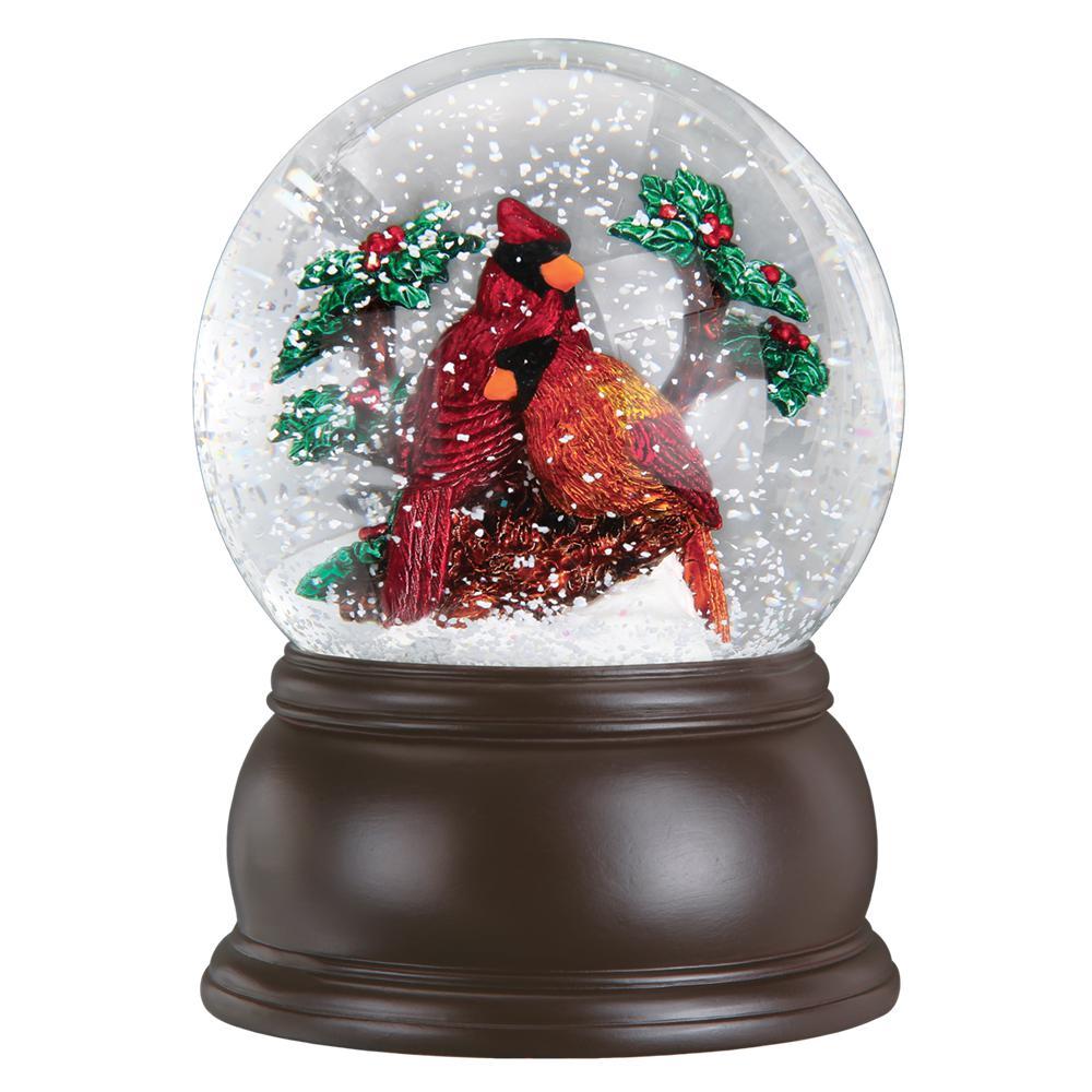 Winter Cardinals Snow Globe