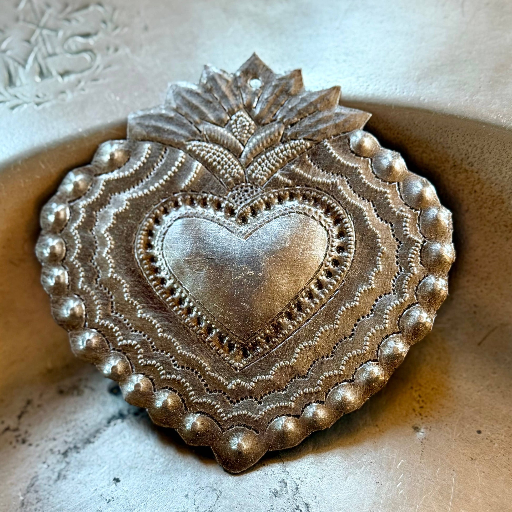 Haitian Metal Heart Wall Decor Handmade Fair Trade Folk Art