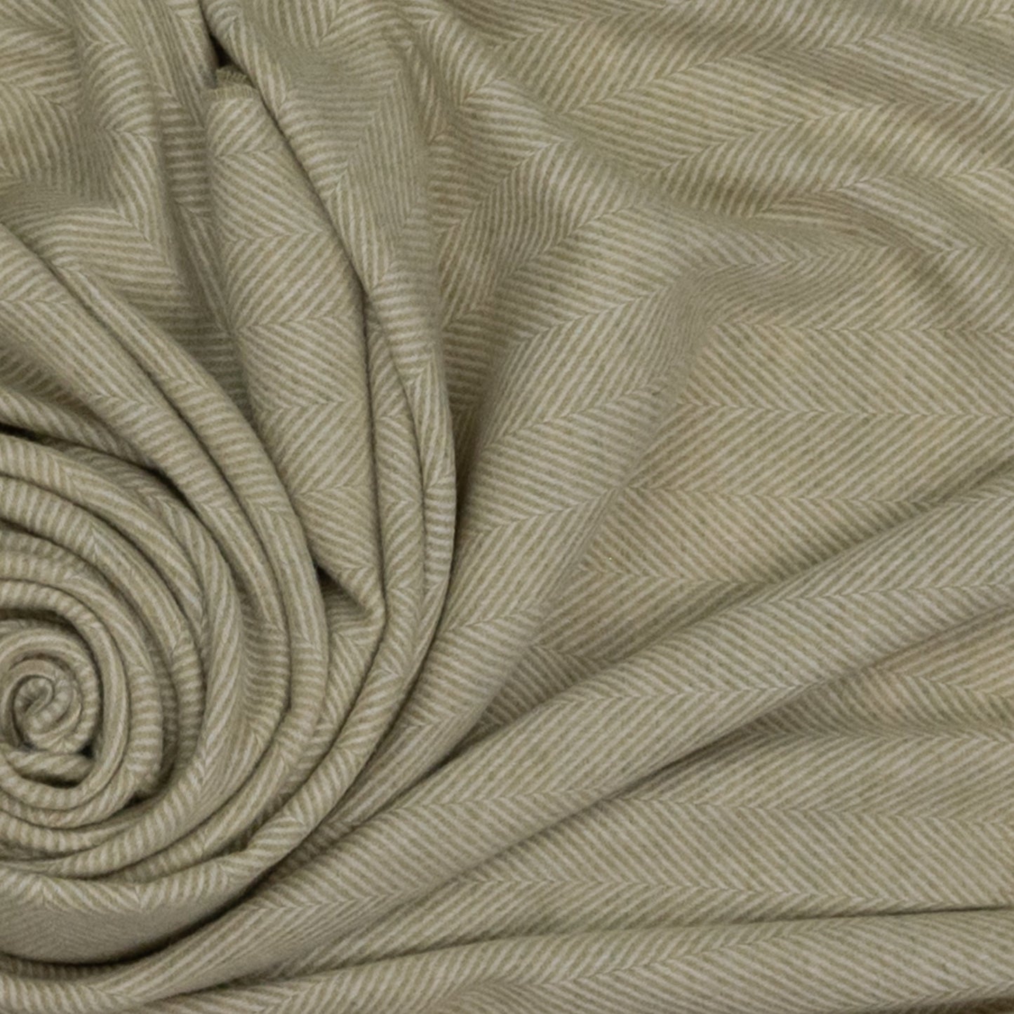 Southampton Home Merino Wool Herringbone Throw - Celery