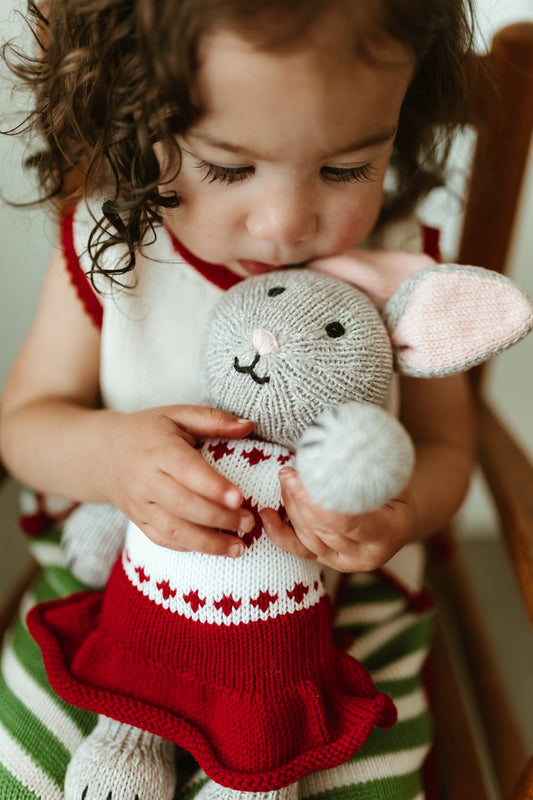 Bunny in Holiday Dress